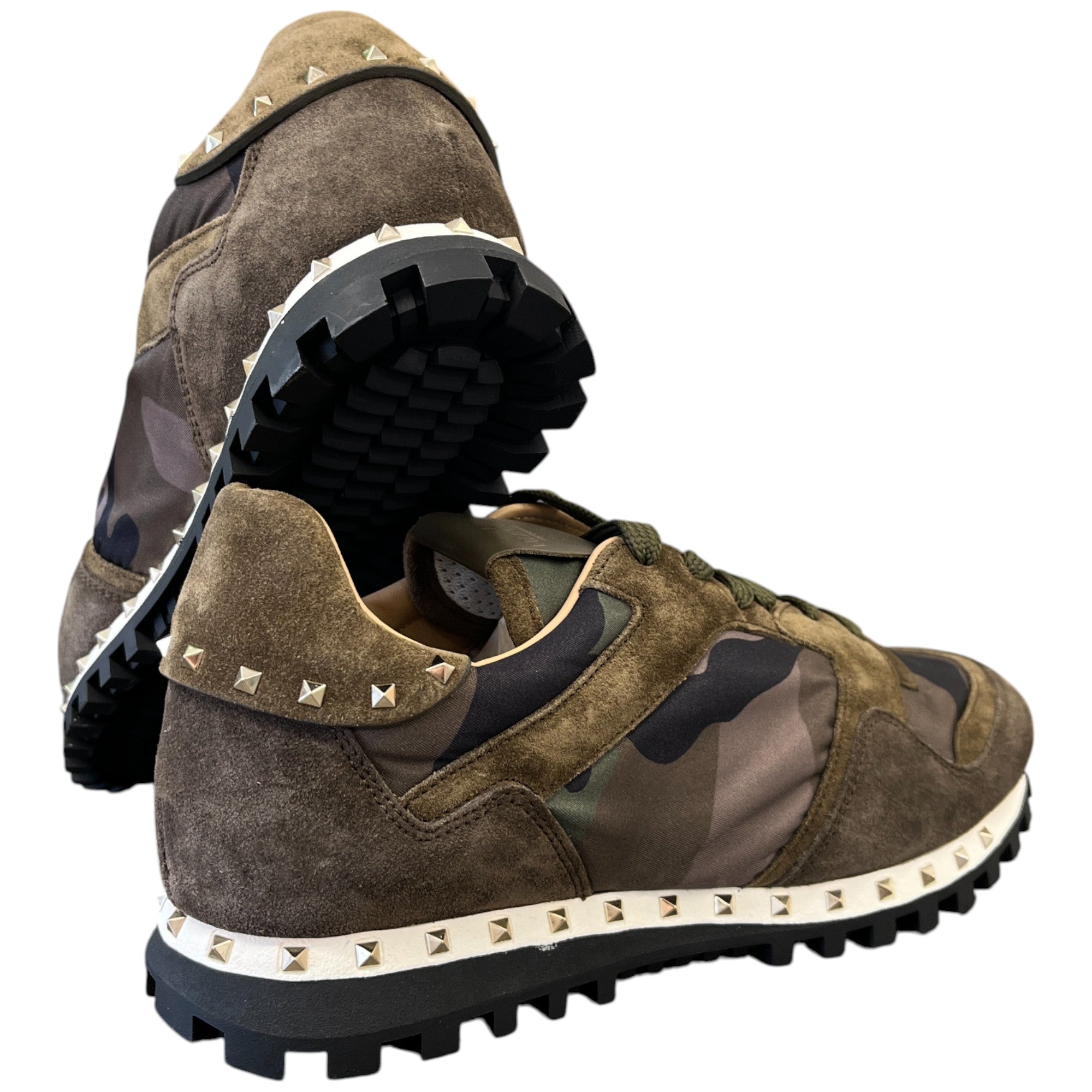 Men's Rockstud Low Trainers Khaki Size EU 41 / UK 7