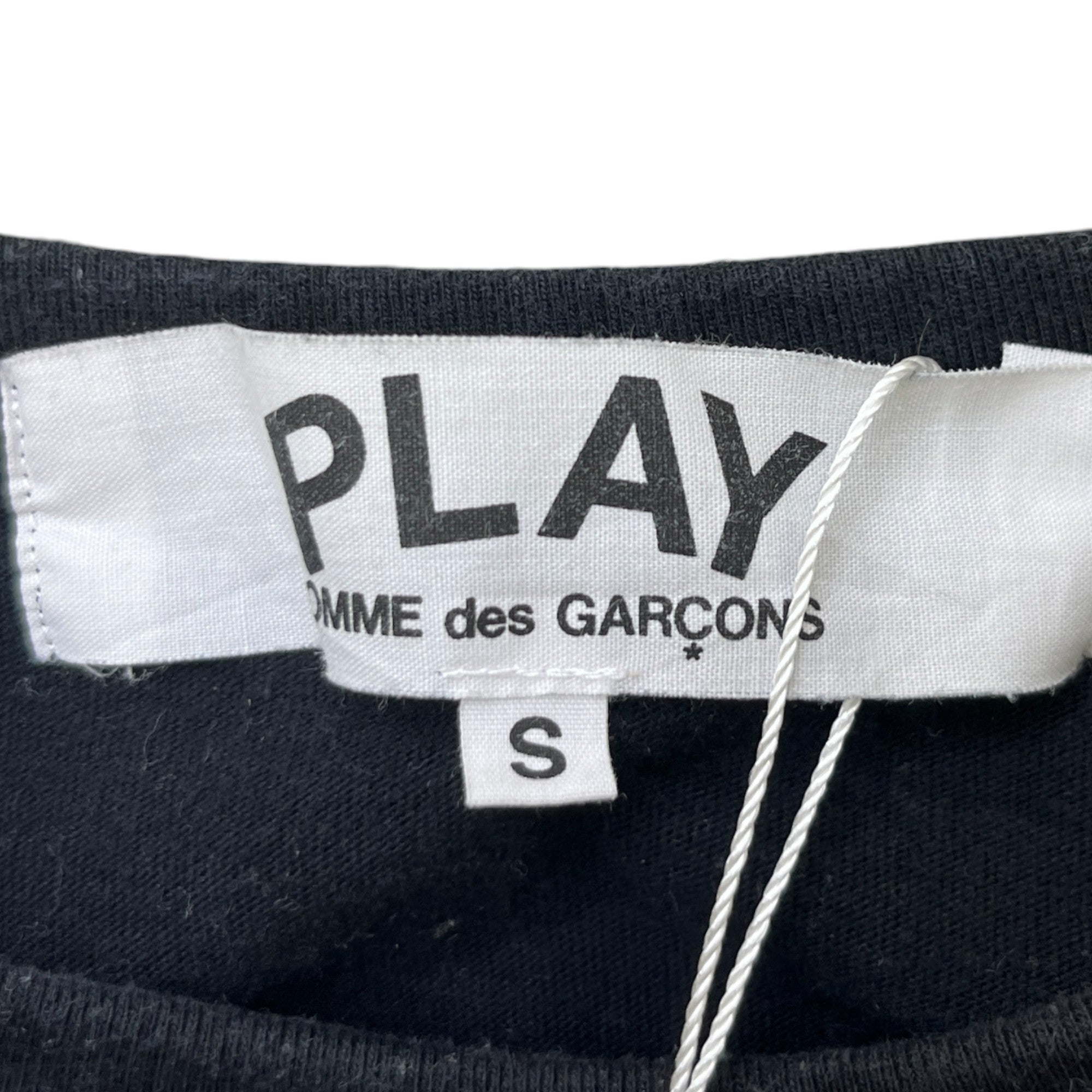 Men's Metallic Embroidered Heart T-Shirt Black Size S