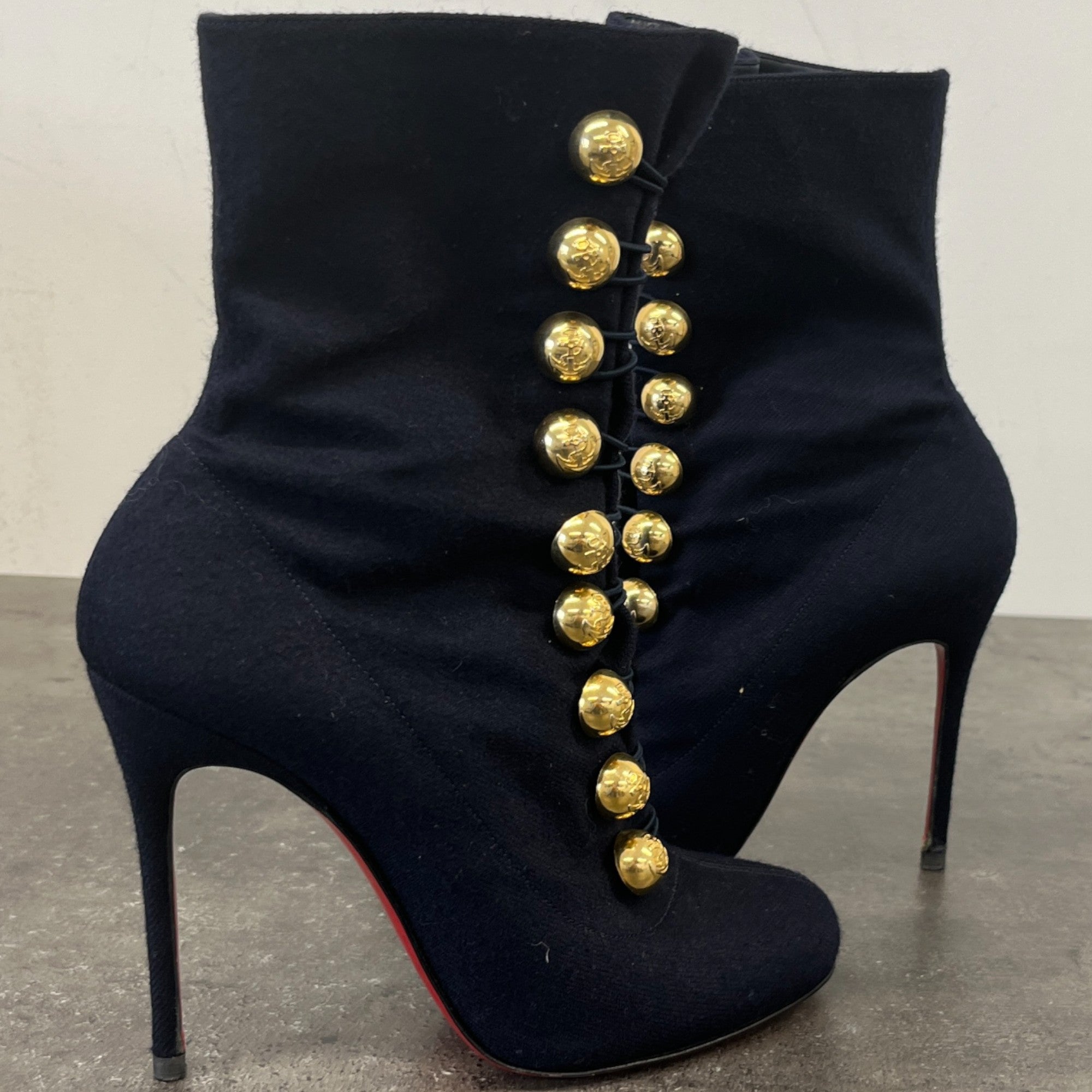 Women's Napoleon Heeled Boots Navy Size EU 38 / UK 5