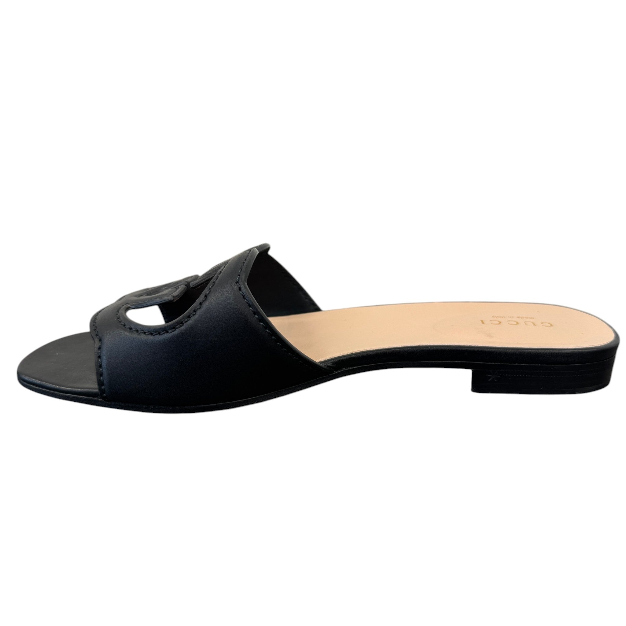 Women's Interlocking G Slides Black Size EU 38 / UK 5