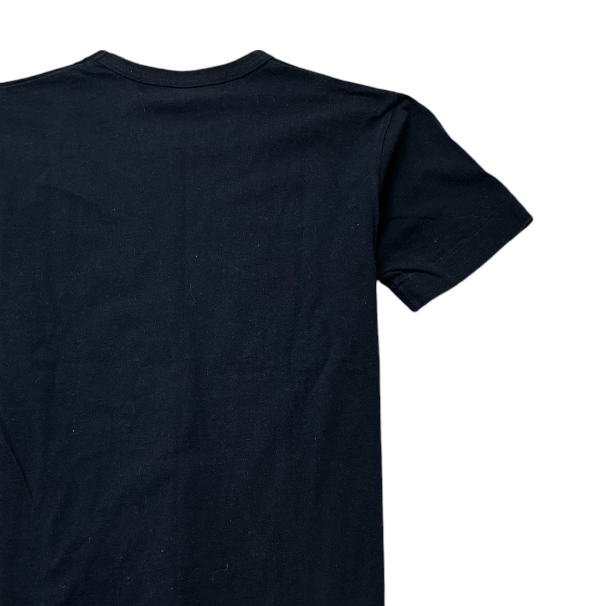 Men's Metallic Embroidered Heart T-Shirt Black Size S