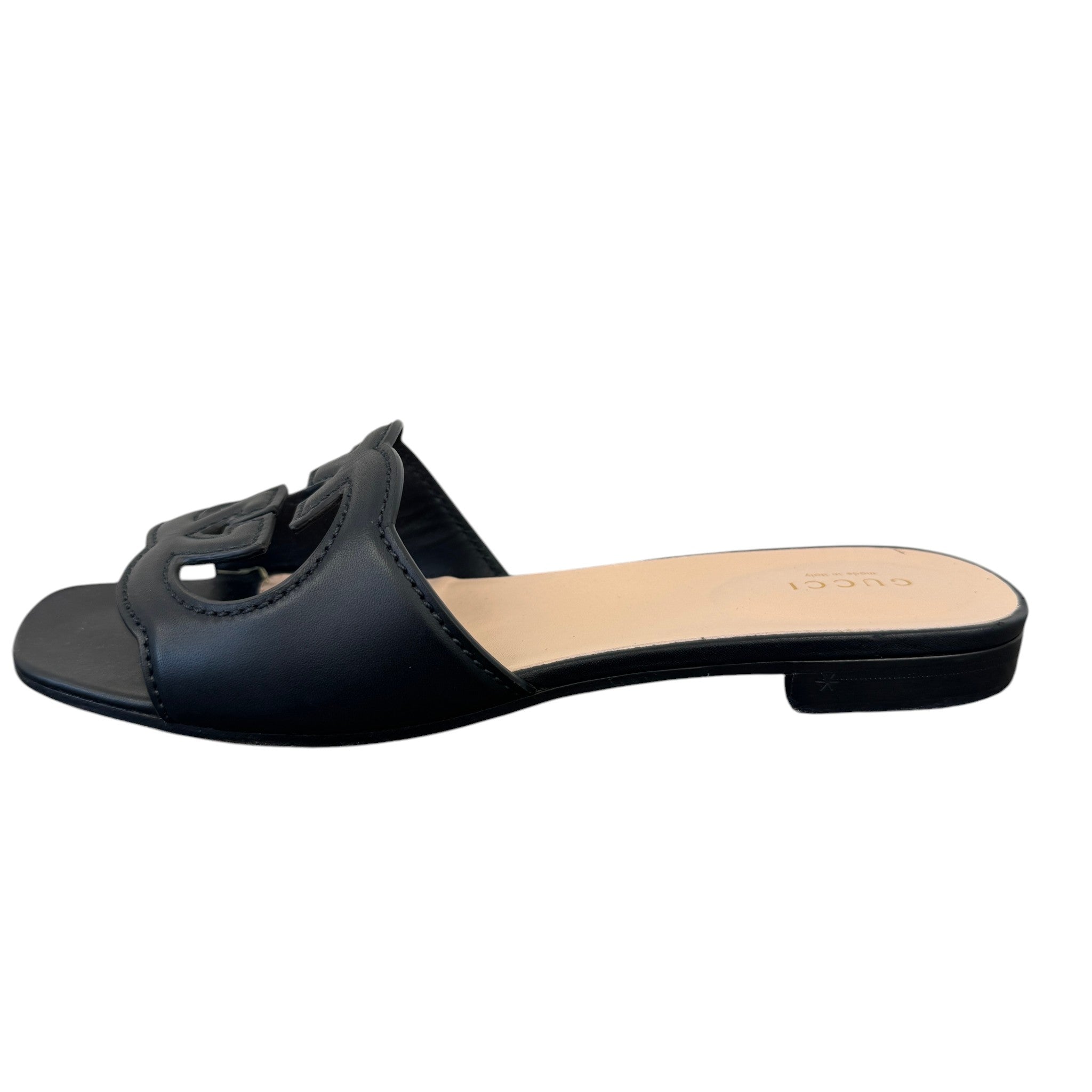 Women's Interlocking G Slides Black Size EU 38 / UK 5