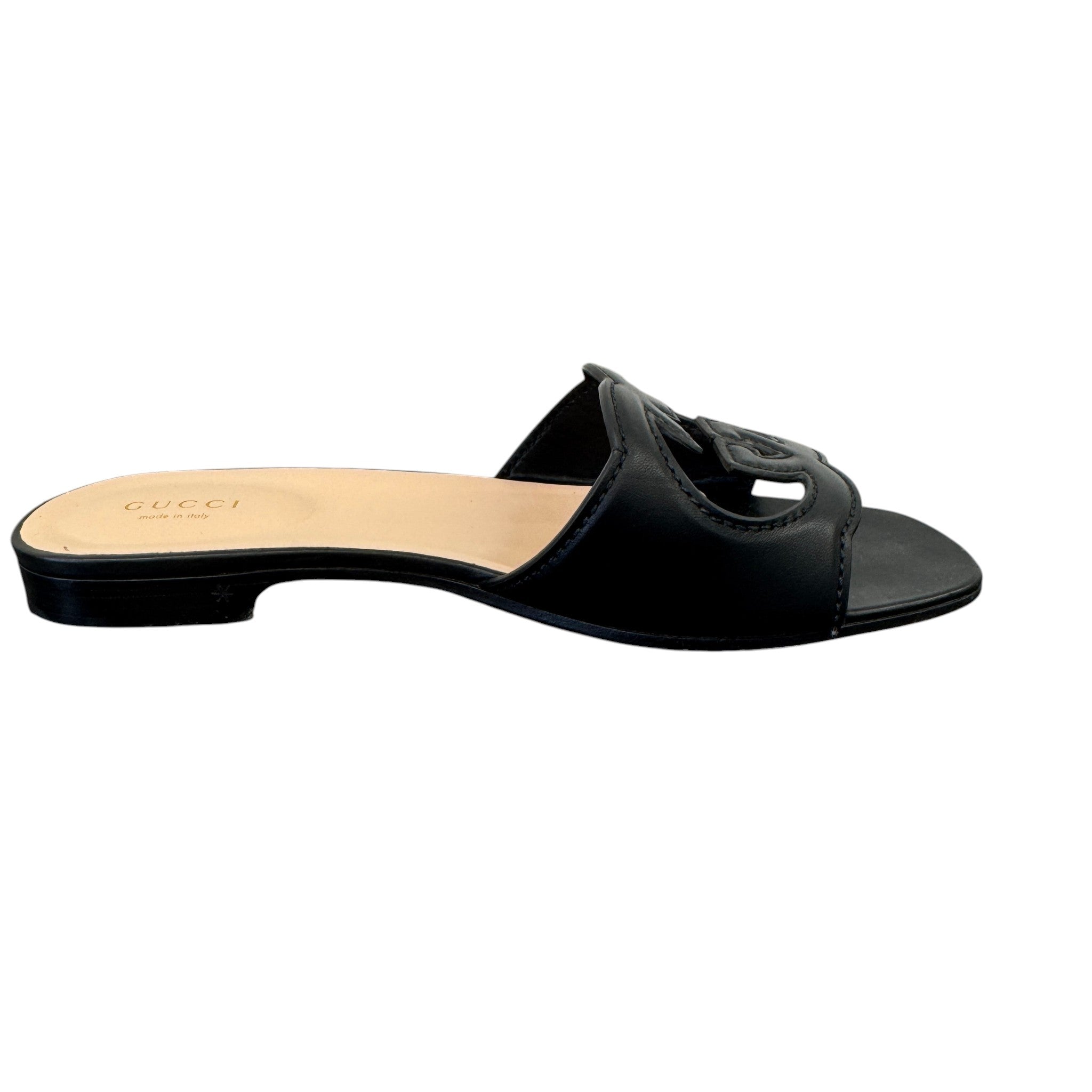 Women's Interlocking G Slides Black Size EU 38 / UK 5