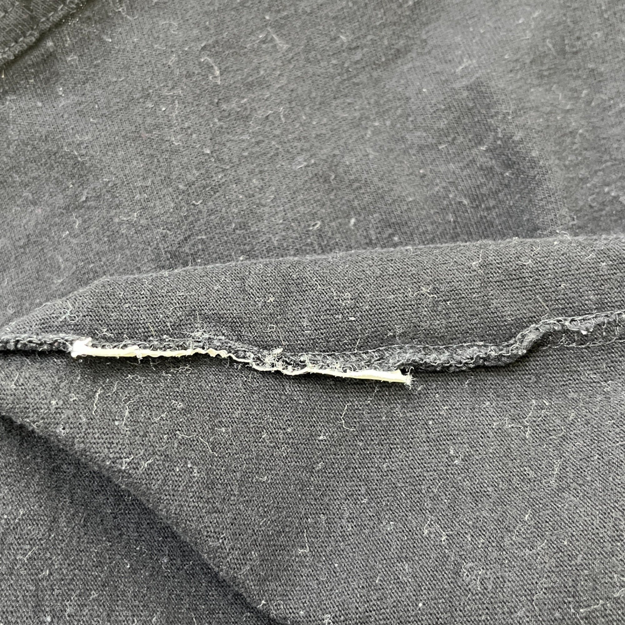 Men's Metallic Embroidered Heart T-Shirt Black Size S