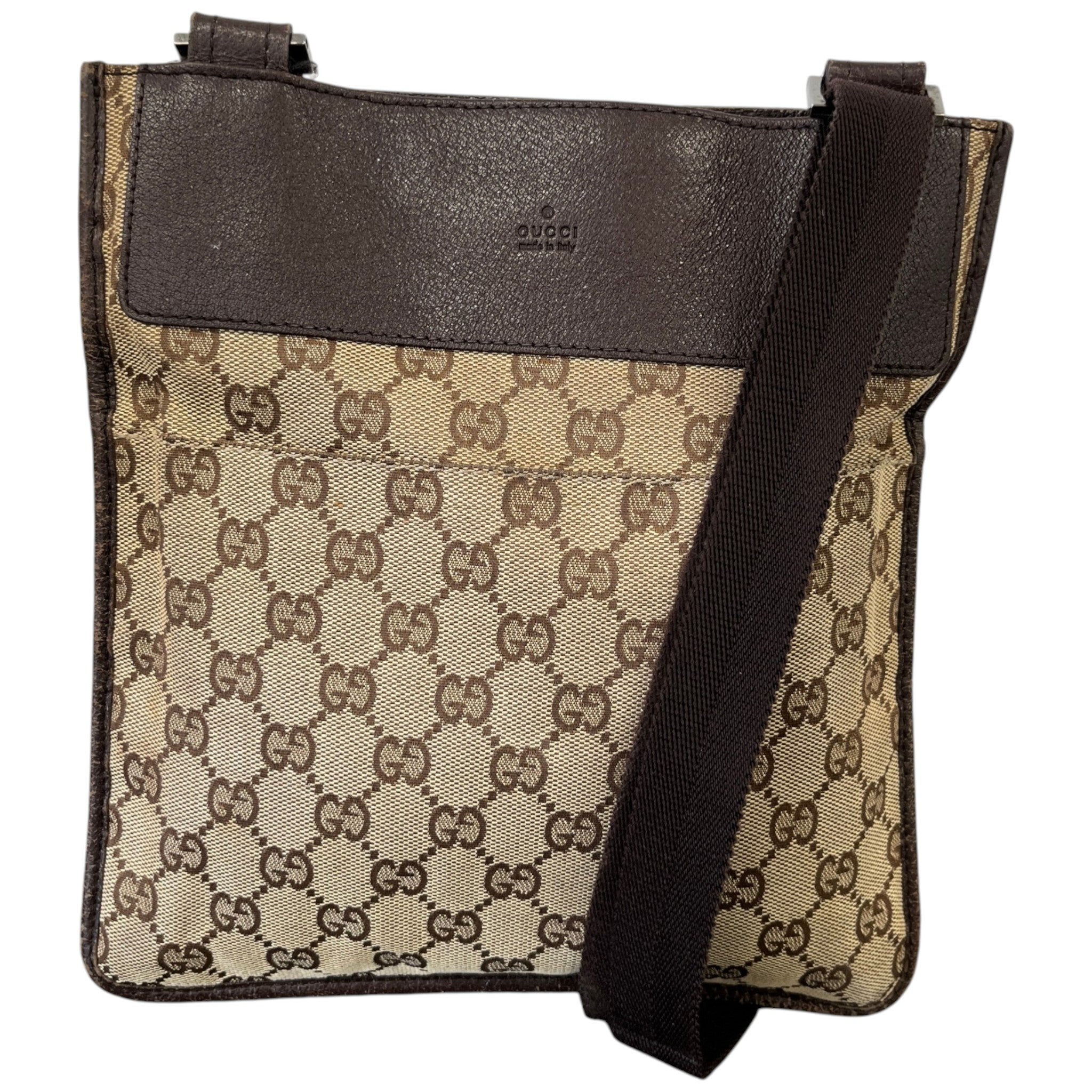Men's Gg Supreme Crossbody Bag Brown