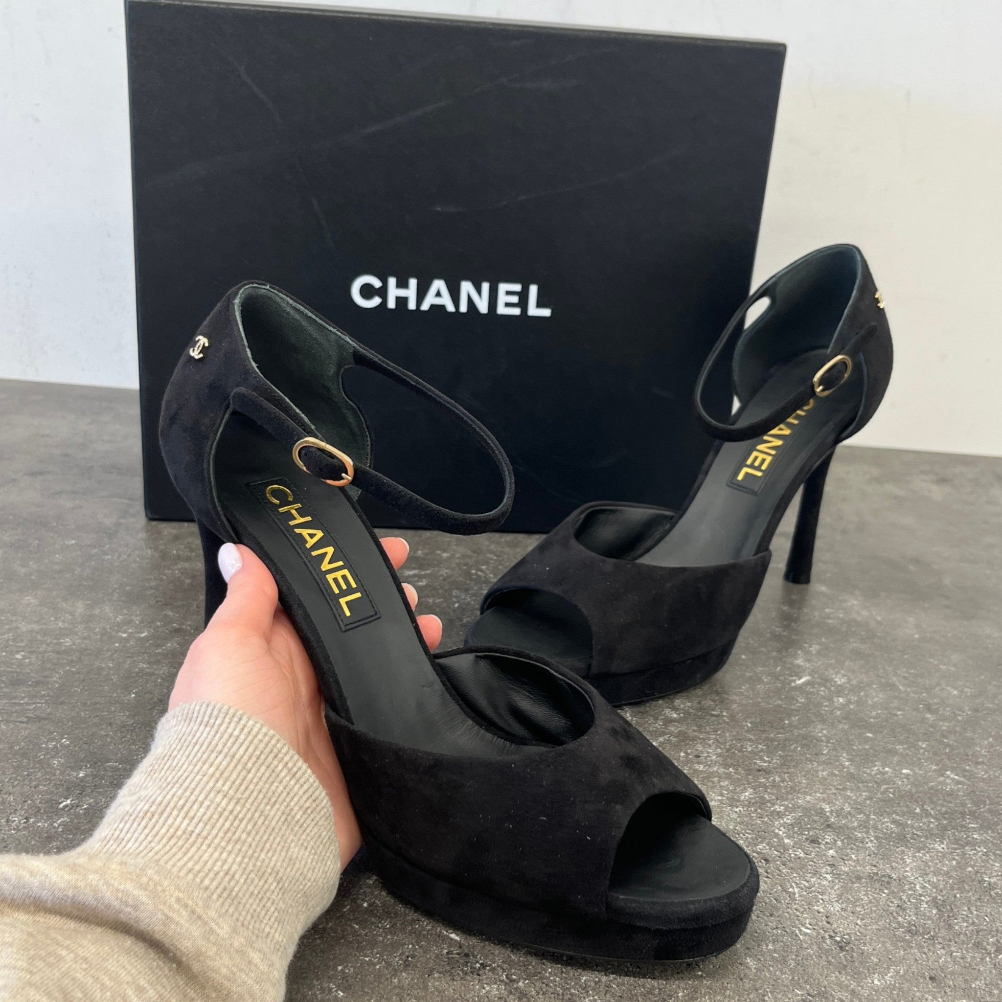 Women's Cc Logo Heels Black Size EU 40 / UK 7