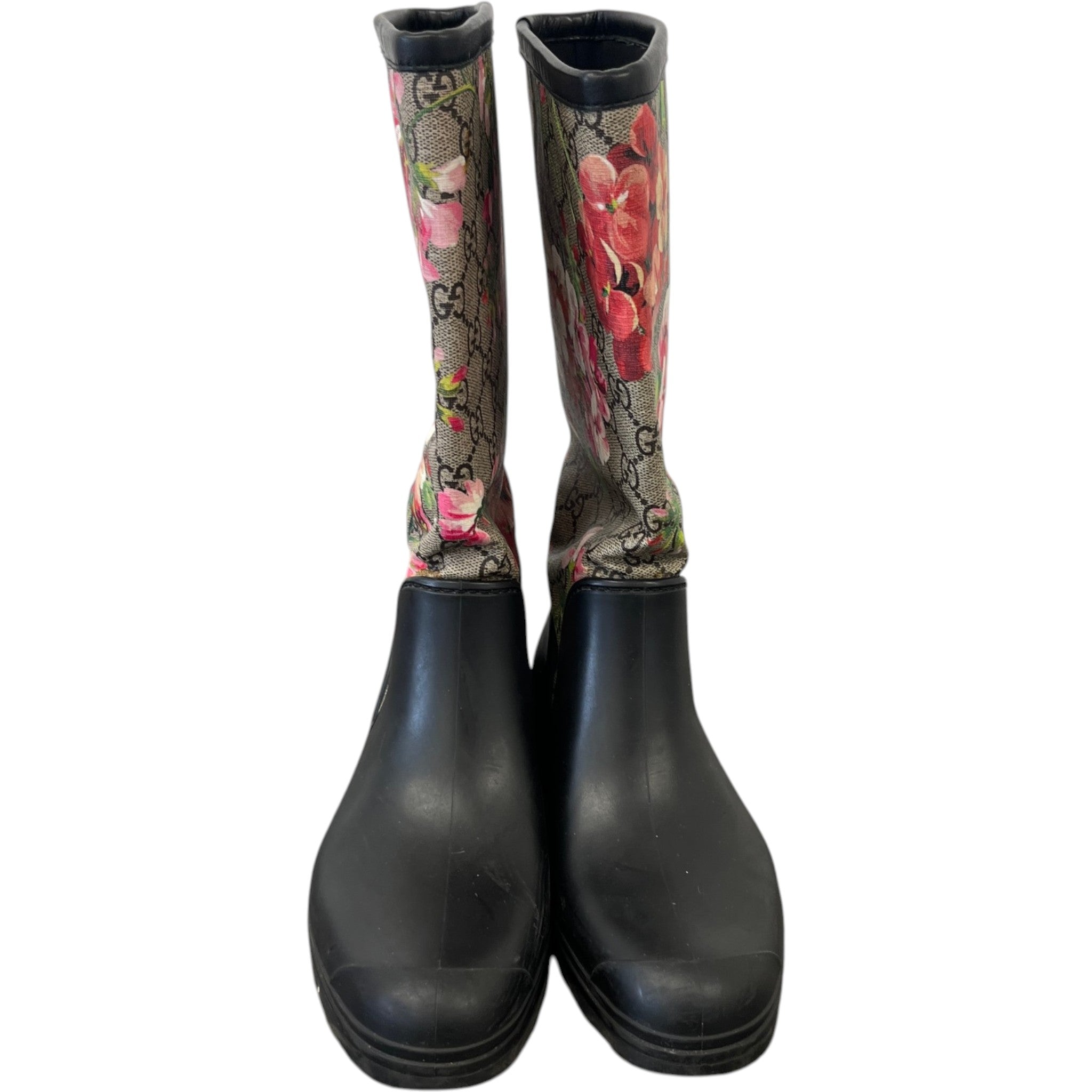 Women's Gg Blooms Rain Boots Black Size EU 38 / UK 5