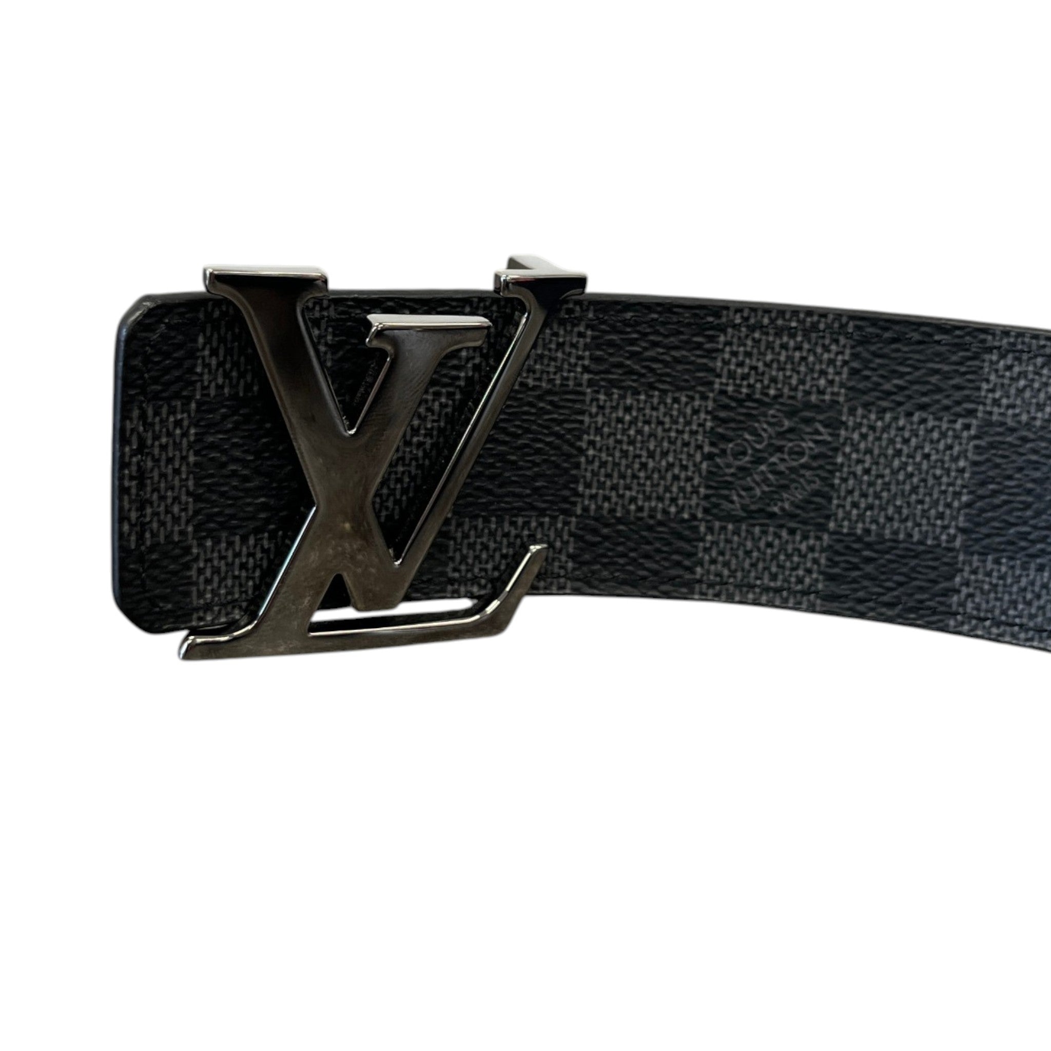 Men's Damier Graphite Lv Initiales Belt Black Size Waist 38"