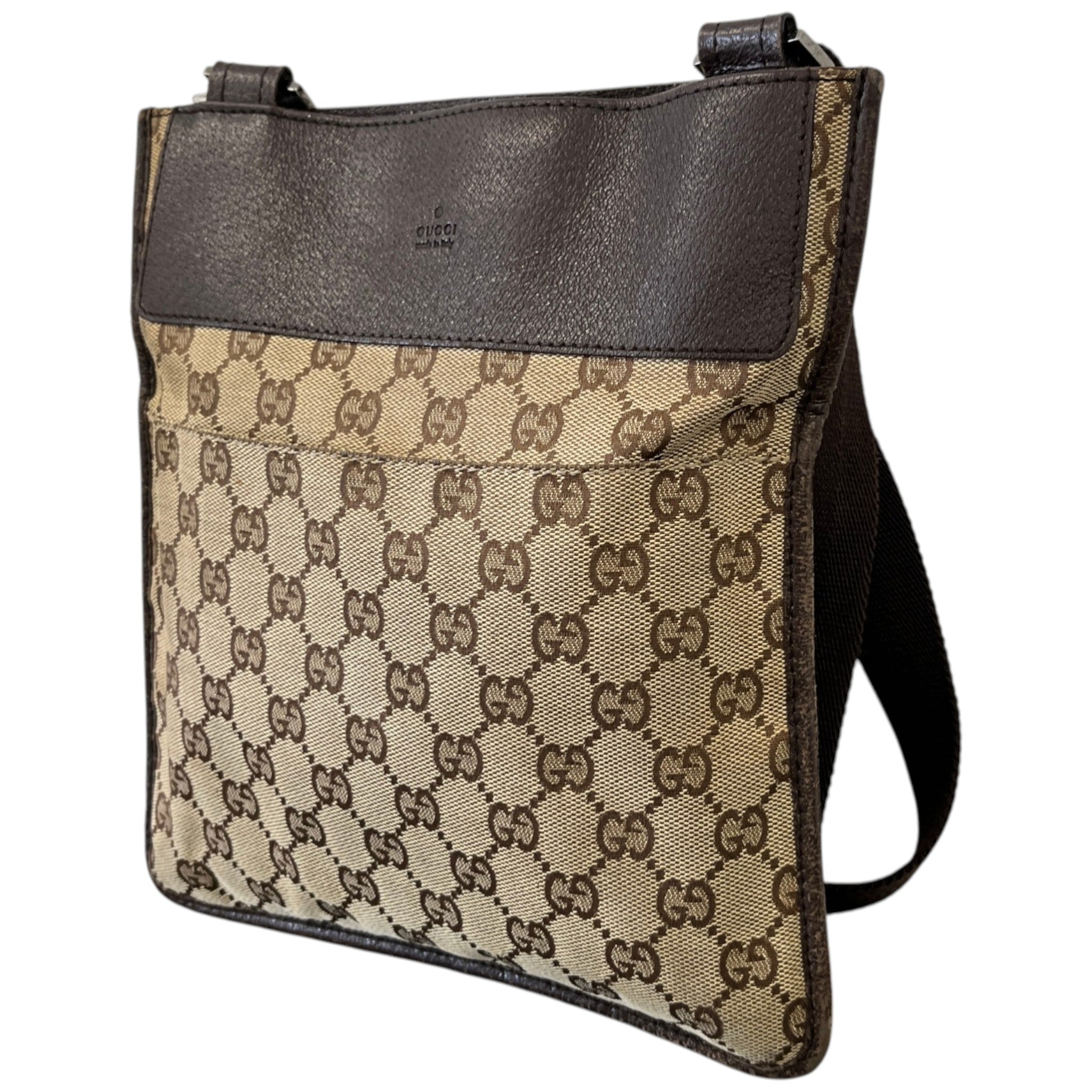 Men's Gg Supreme Crossbody Bag Brown