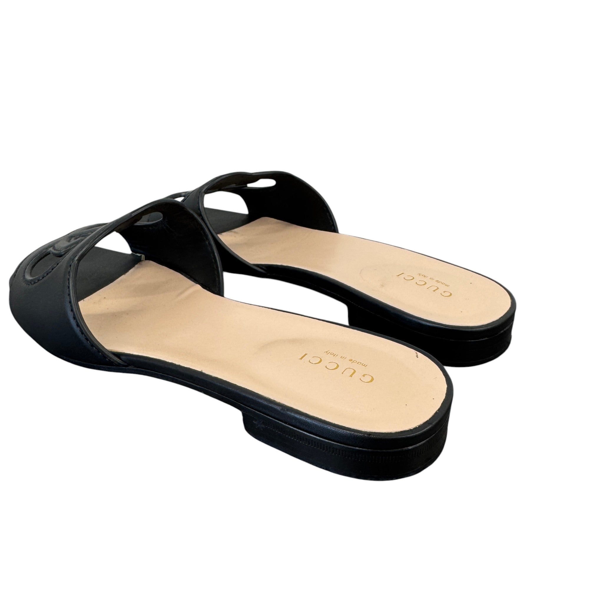 Women's Interlocking G Slides Black Size EU 38 / UK 5