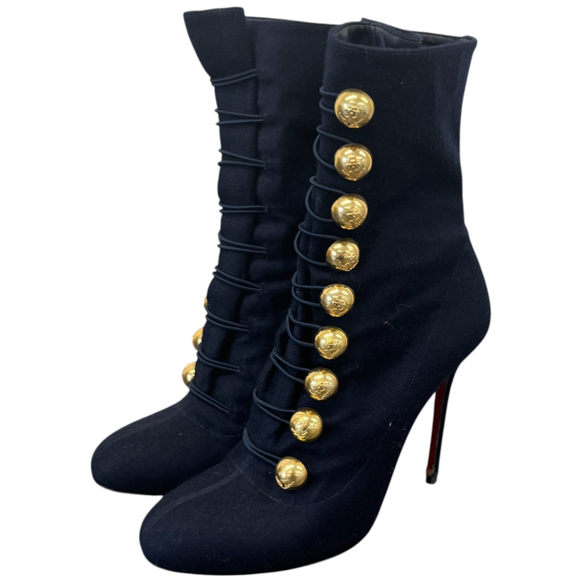 Women's Napoleon Heeled Boots Navy Size EU 38 / UK 5
