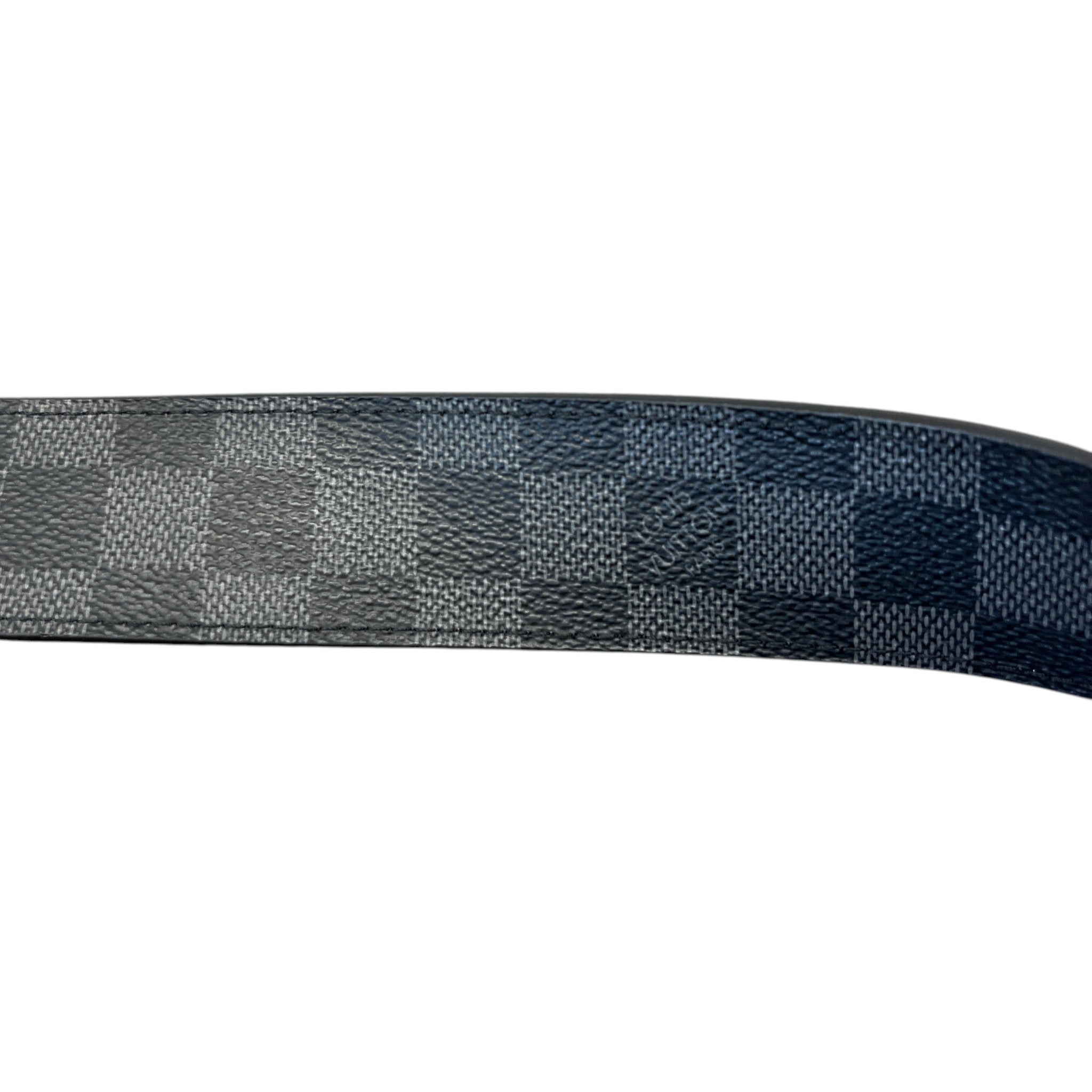 Men's Damier Graphite Lv Initiales Belt Black Size Waist 38"