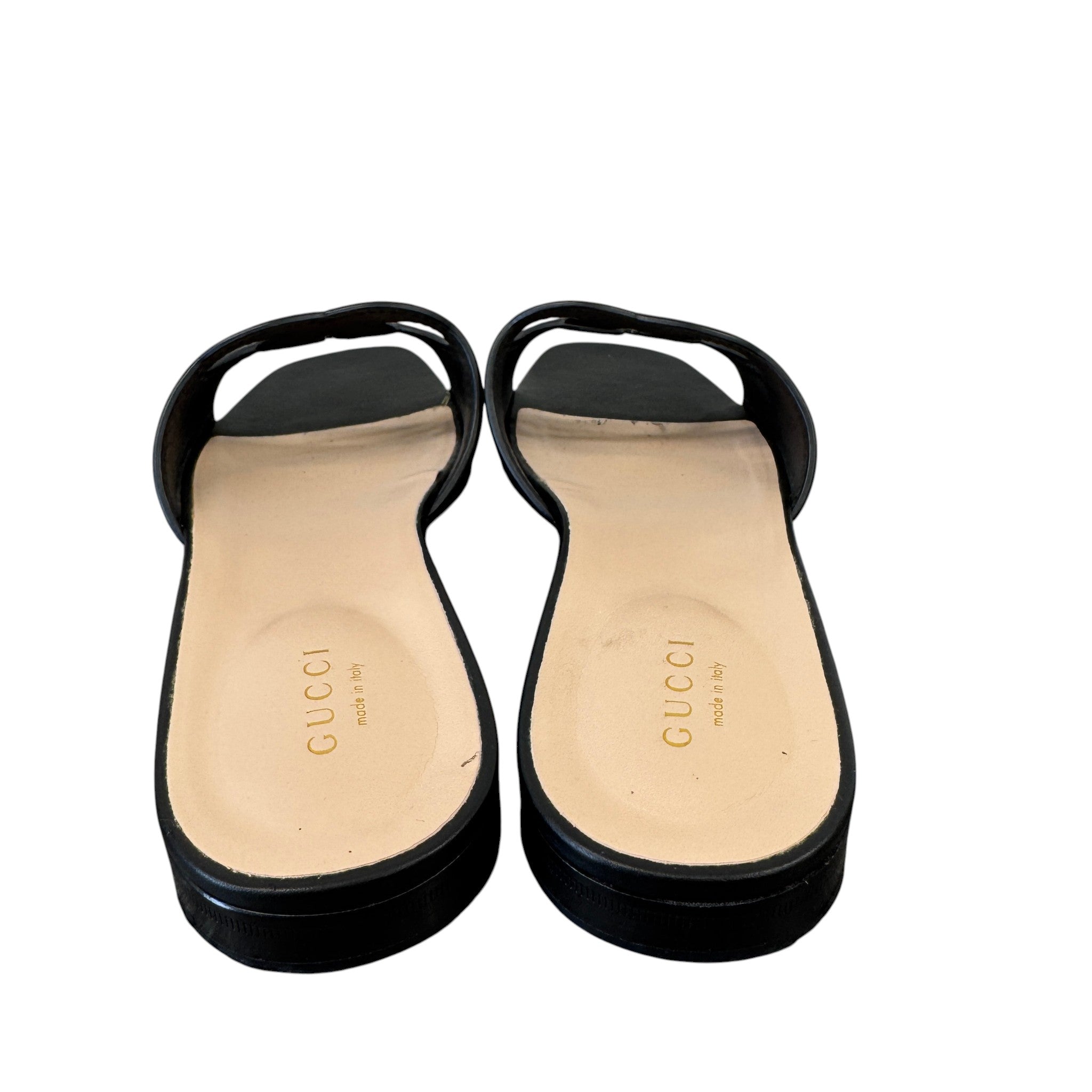 Women's Interlocking G Slides Black Size EU 38 / UK 5