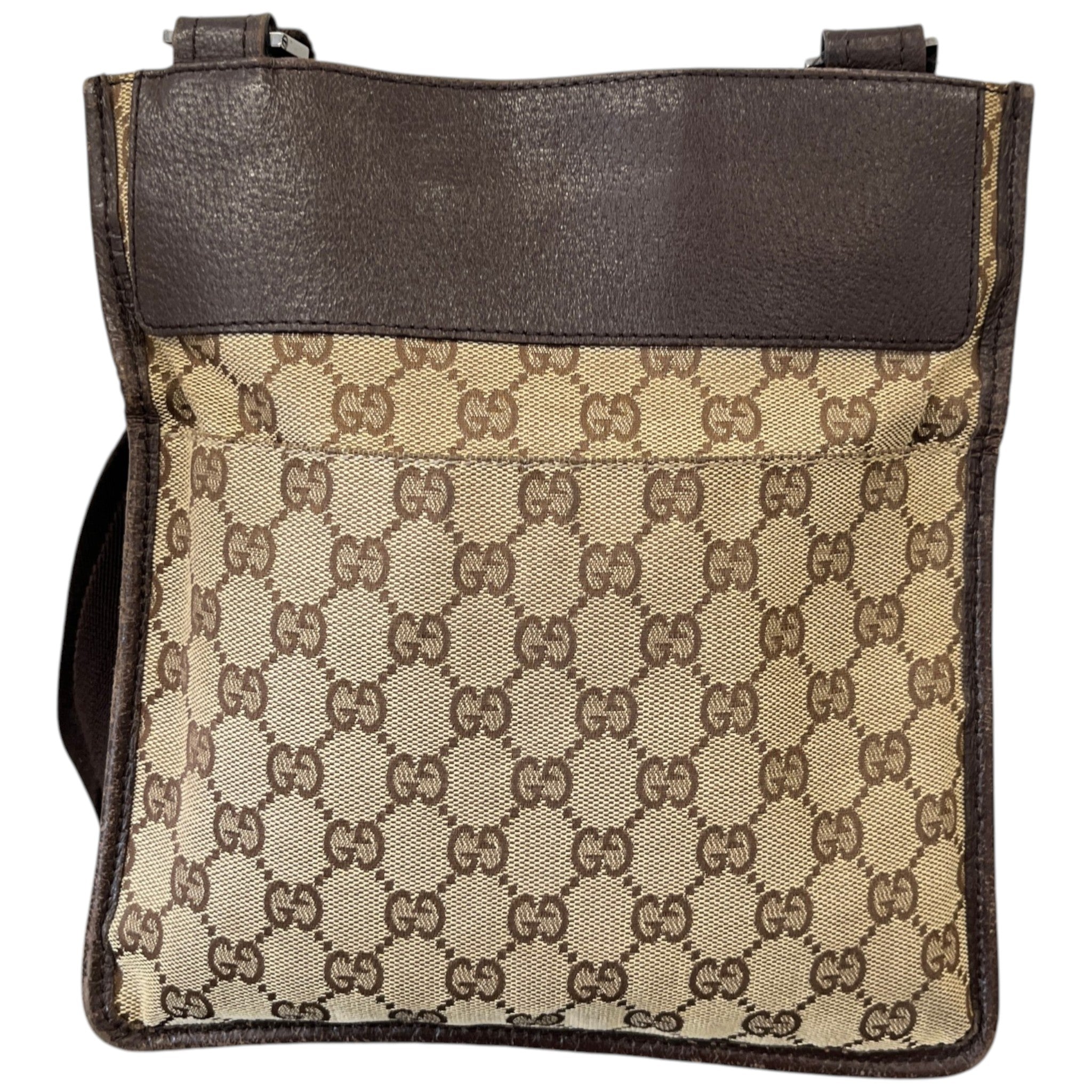 Men's Gg Supreme Crossbody Bag Brown