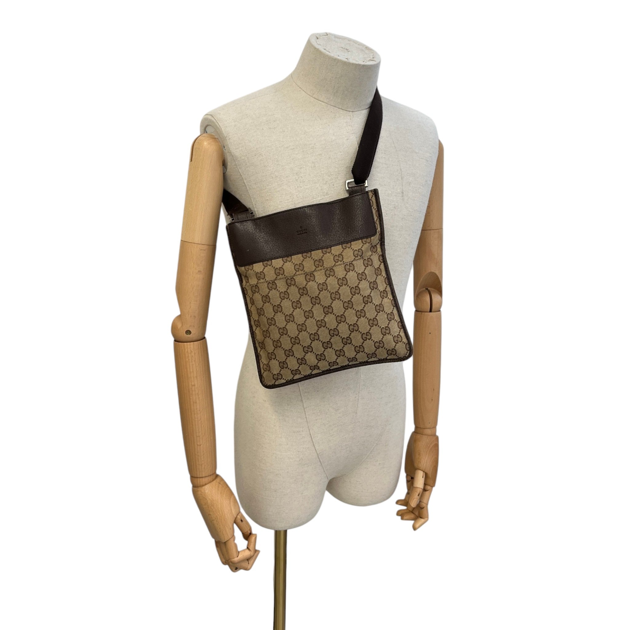 Men's Gg Supreme Crossbody Bag Brown