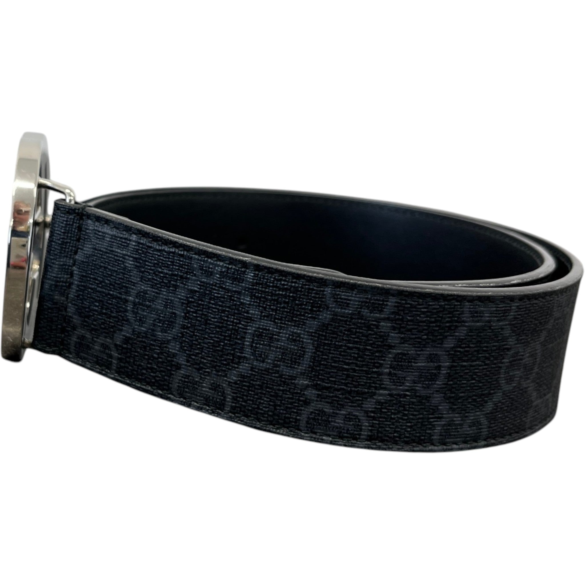 Men's Interlocking G Belt Black Size Waist 28"