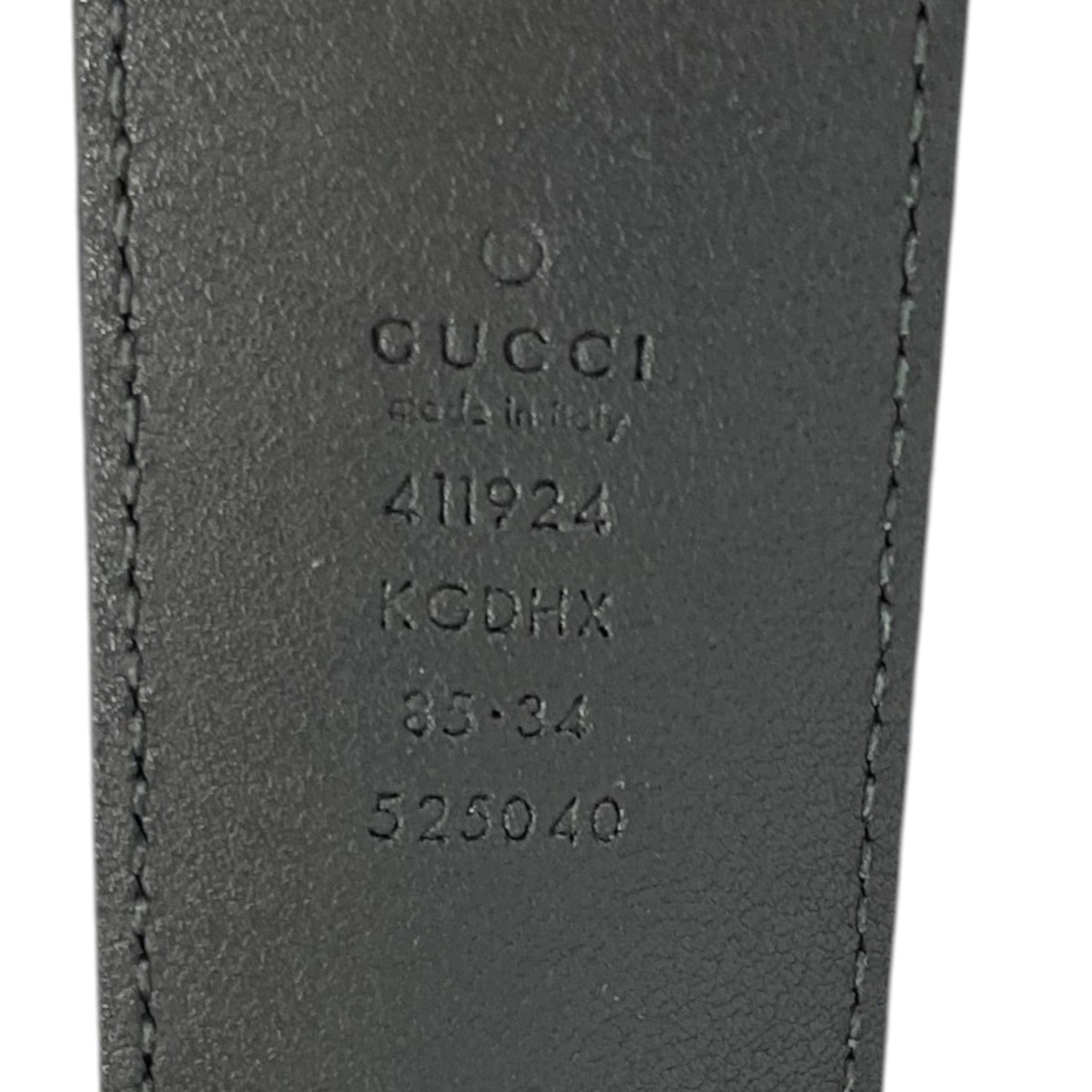 Men's Interlocking G Belt Black Size Waist 28"