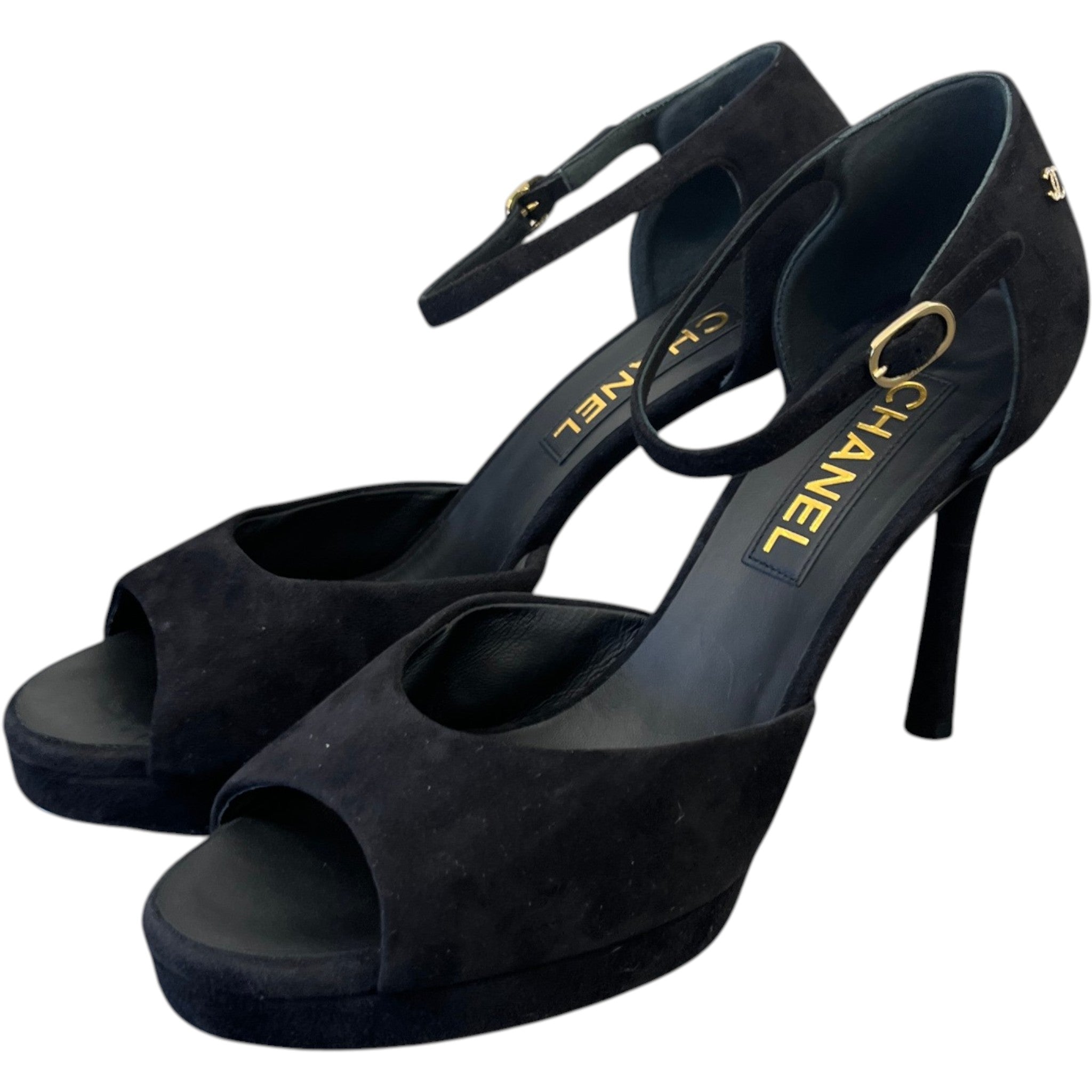 Women's Cc Logo Heels Black Size EU 40 / UK 7