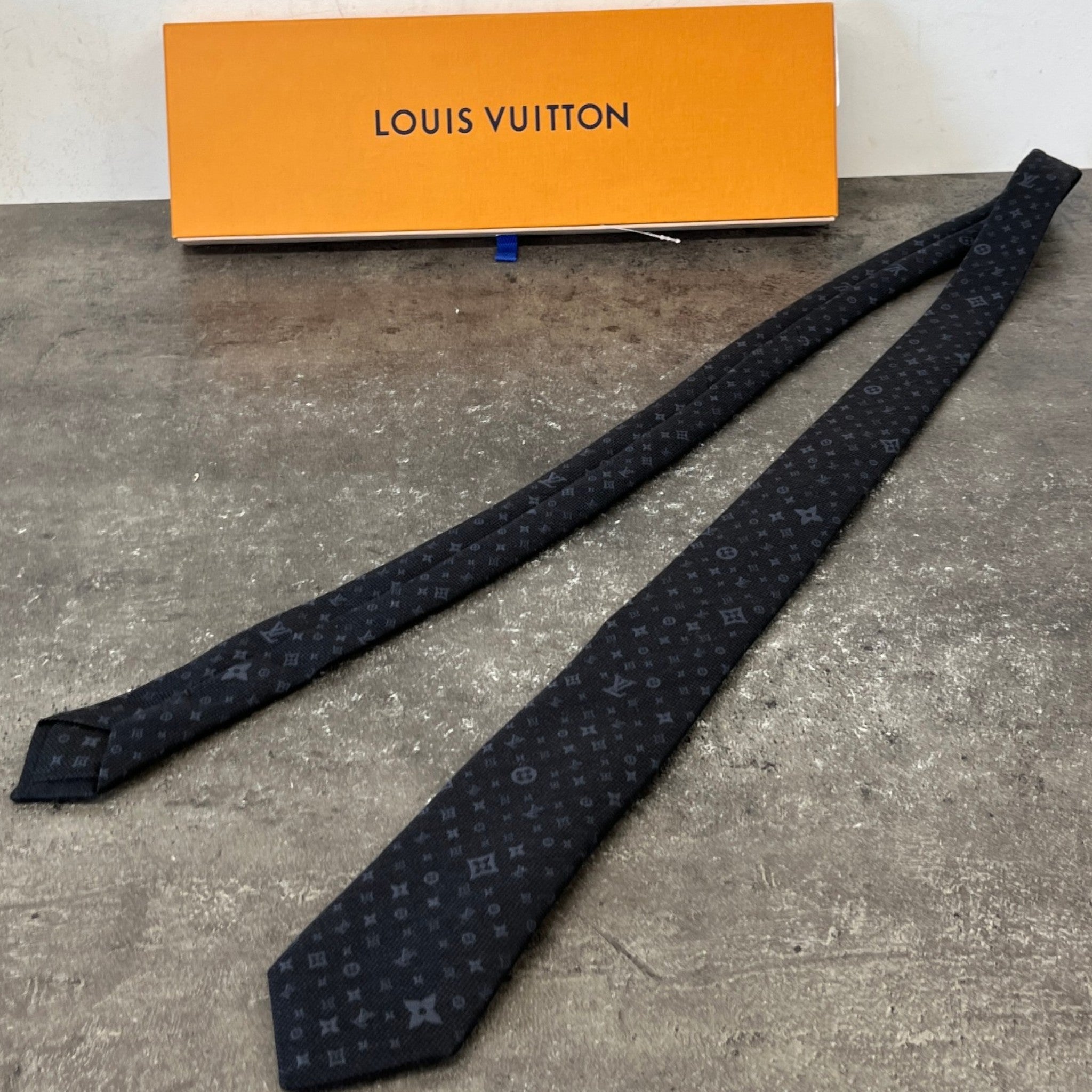 Men's Monogram Tie Black