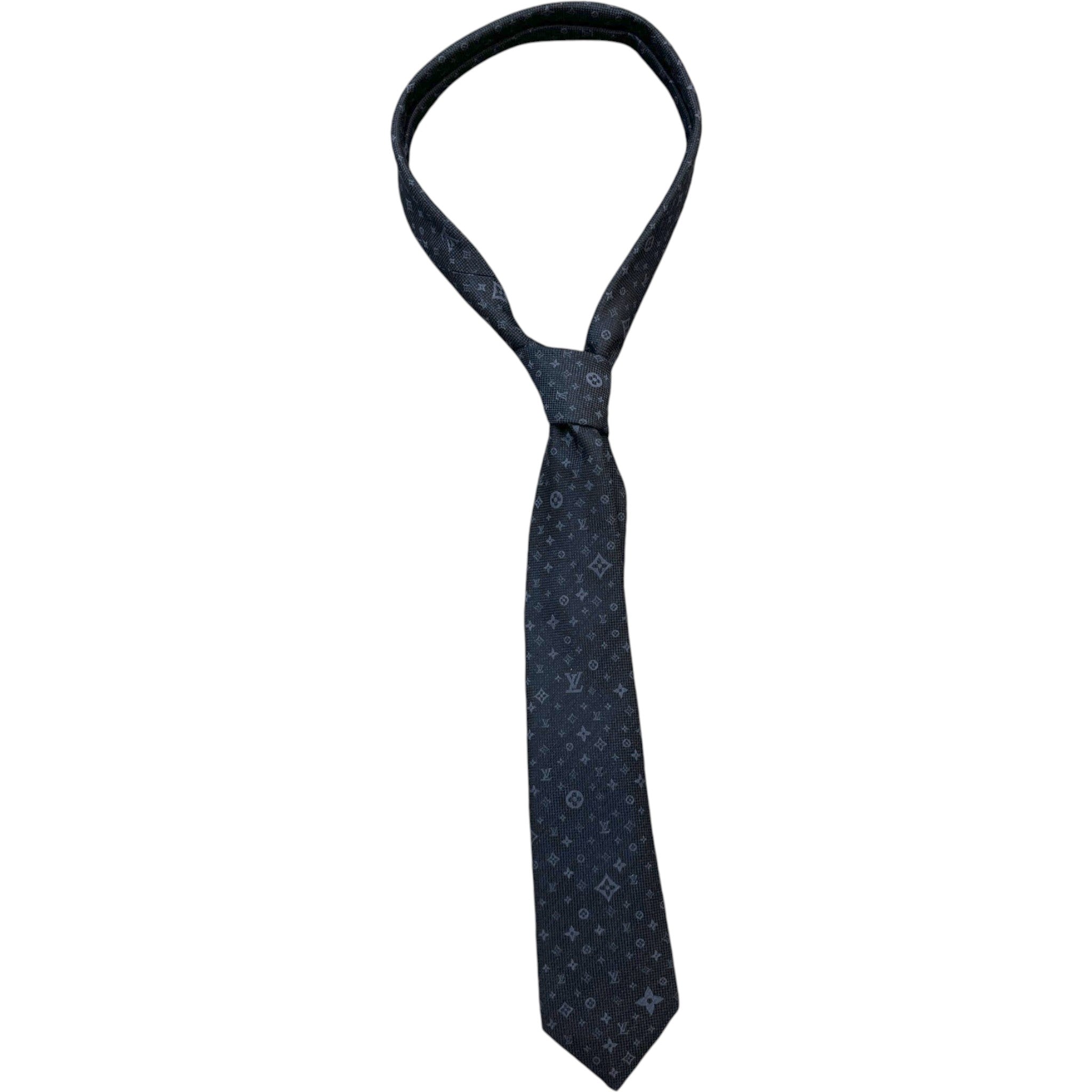 Men's Monogram Tie Black