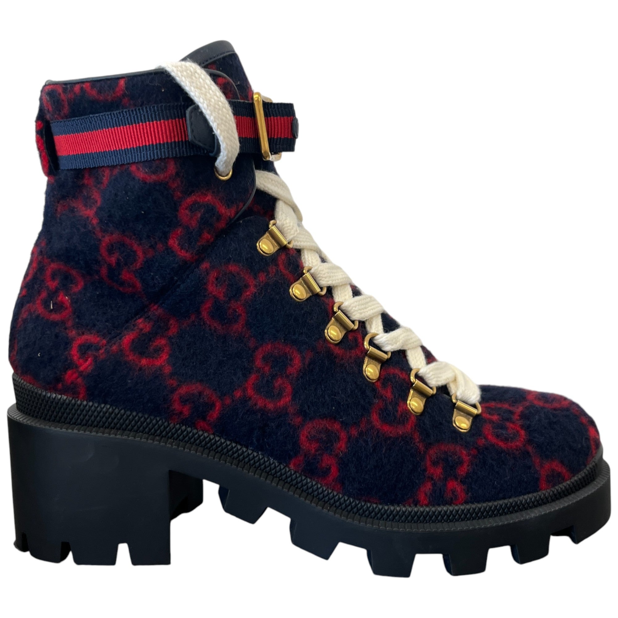 Women's Gg Lace-Up Boots Navy Size EU 38 / UK 5