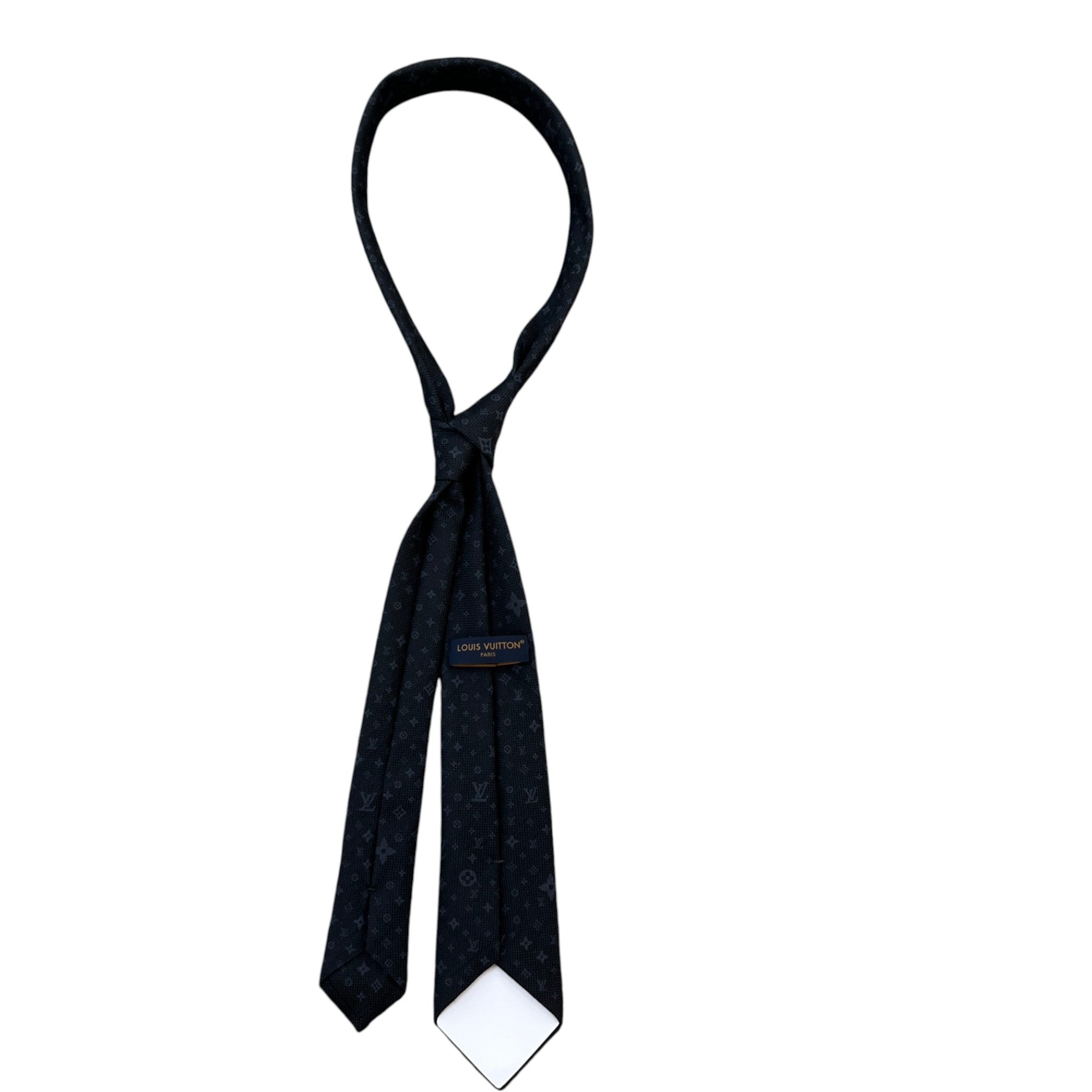 Men's Monogram Tie Black