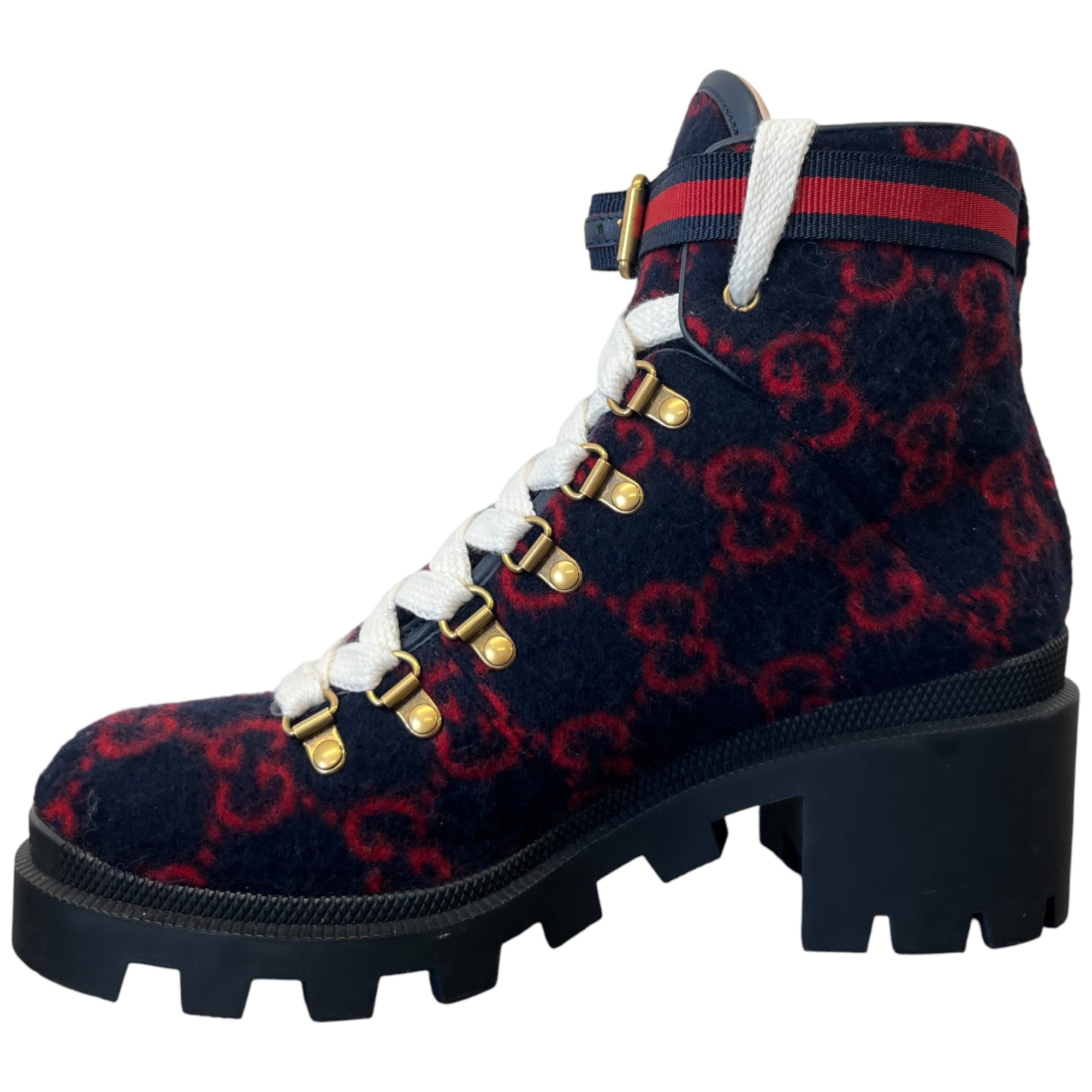 Women's Gg Lace-Up Boots Navy Size EU 38 / UK 5