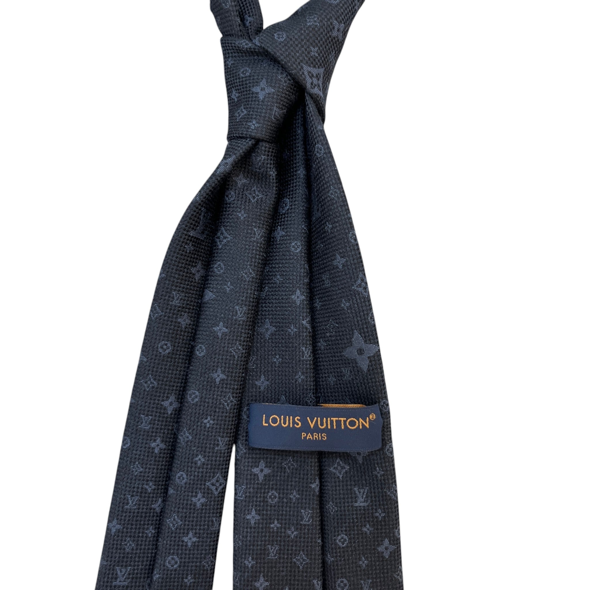 Men's Monogram Tie Black
