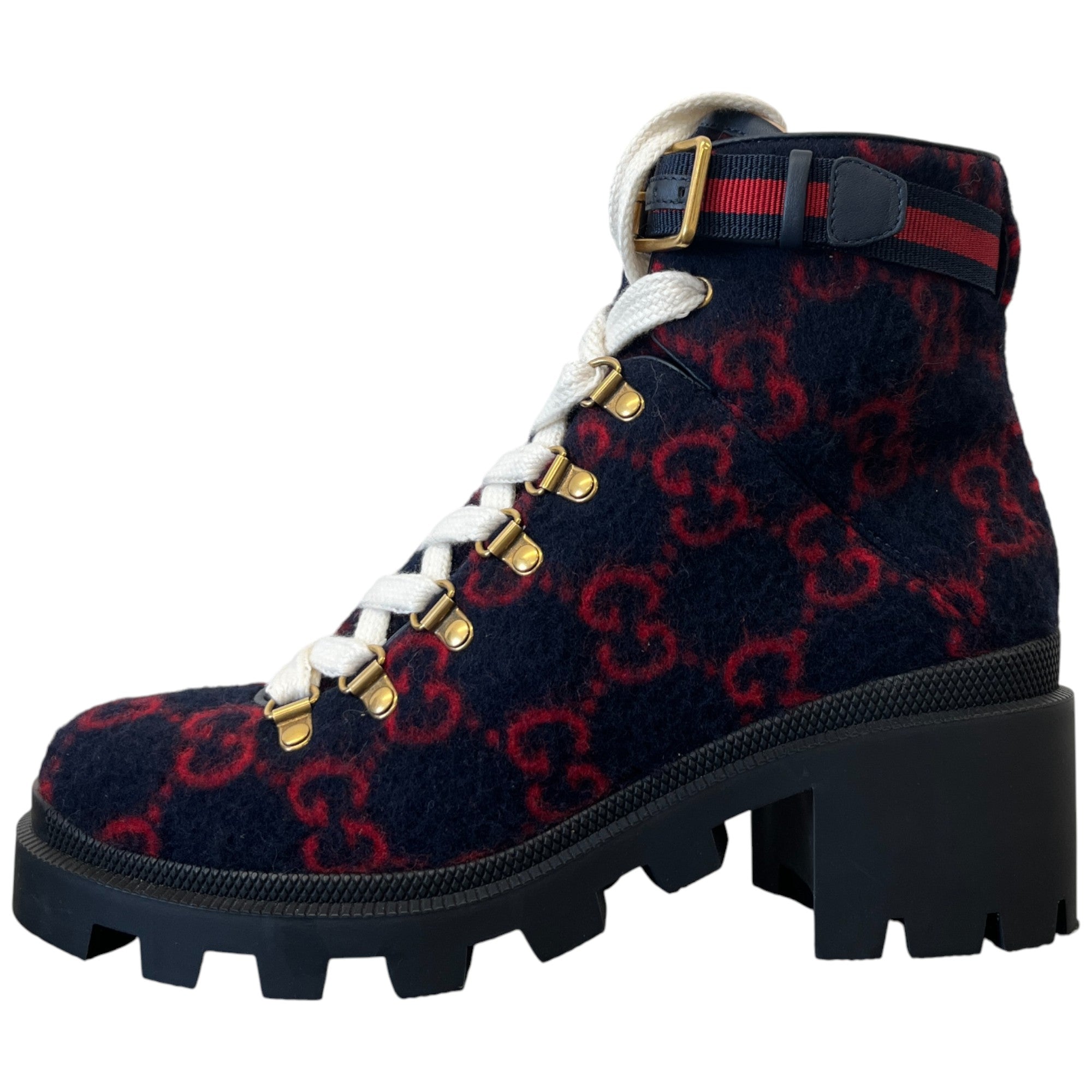 Women's Gg Lace-Up Boots Navy Size EU 38 / UK 5