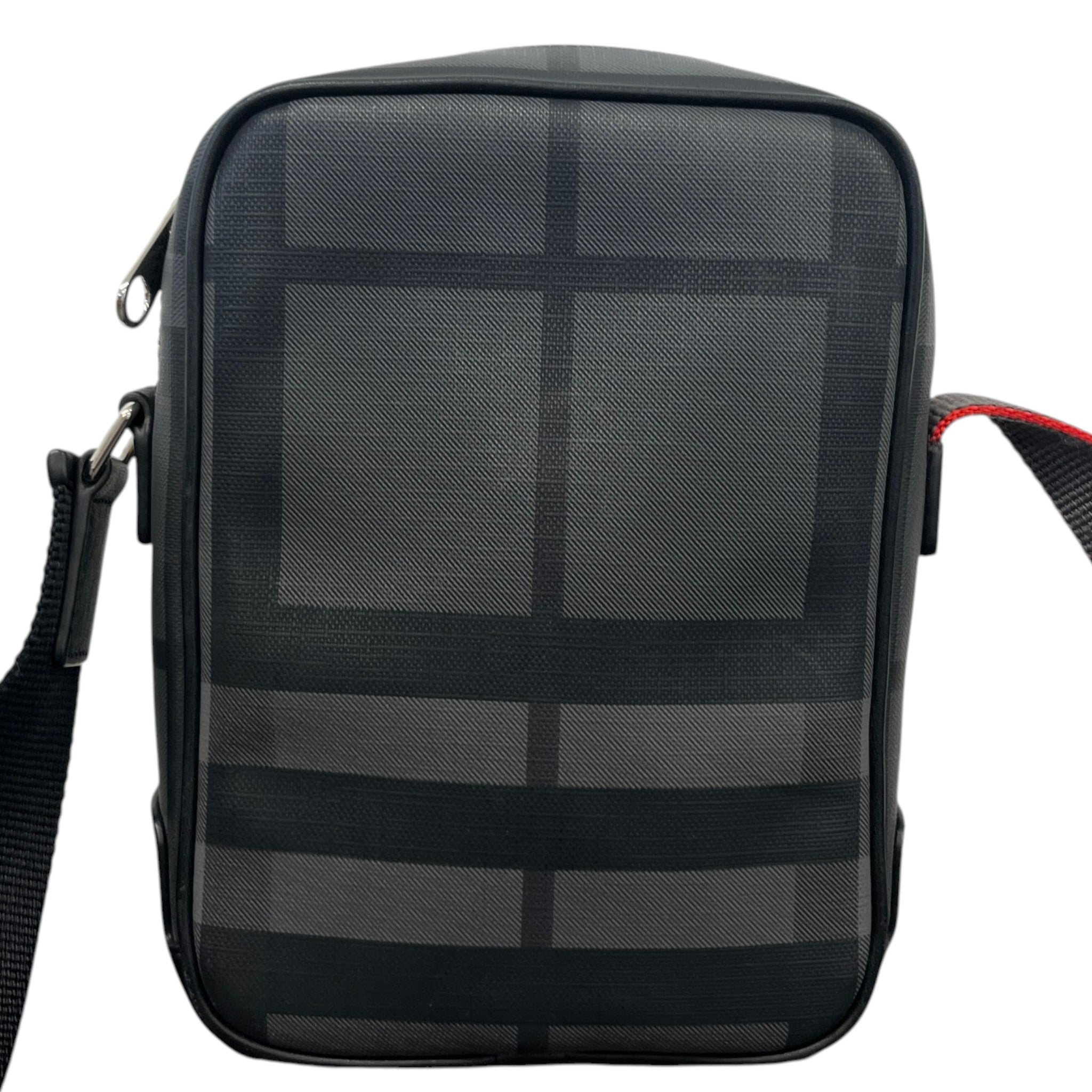 Men's Checkered Messenger Bag Black