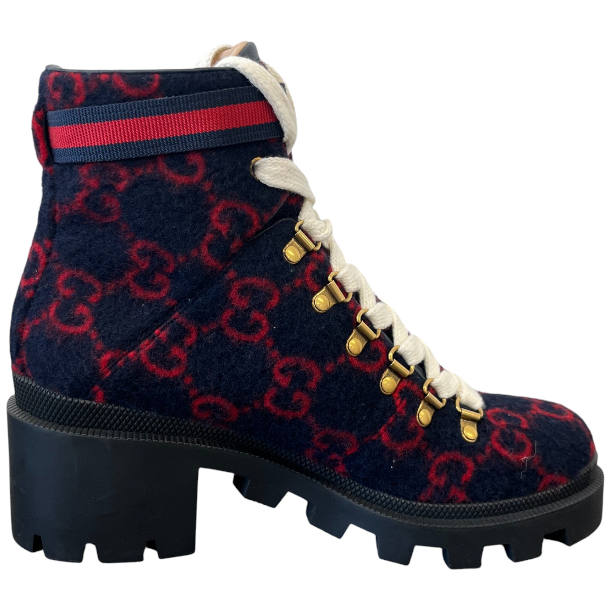 Women's Gg Lace-Up Boots Navy Size EU 38 / UK 5