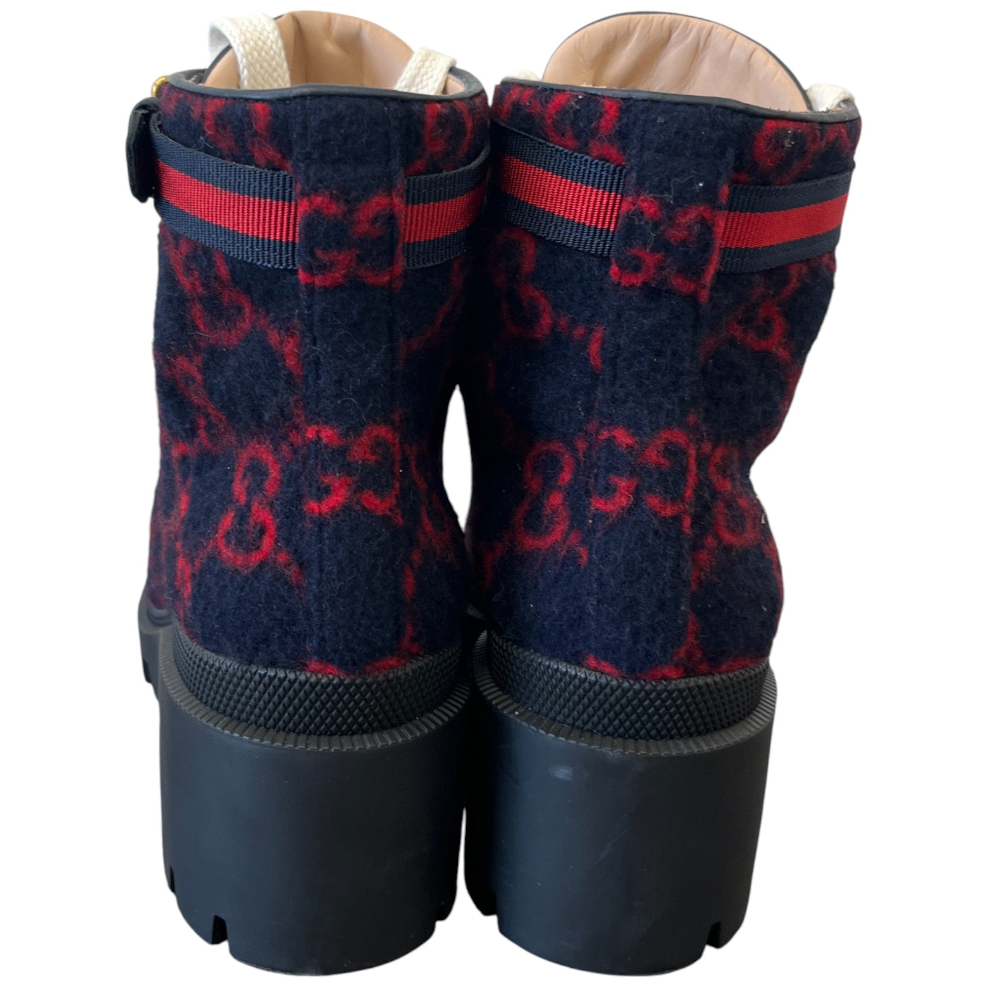 Women's Gg Lace-Up Boots Navy Size EU 38 / UK 5