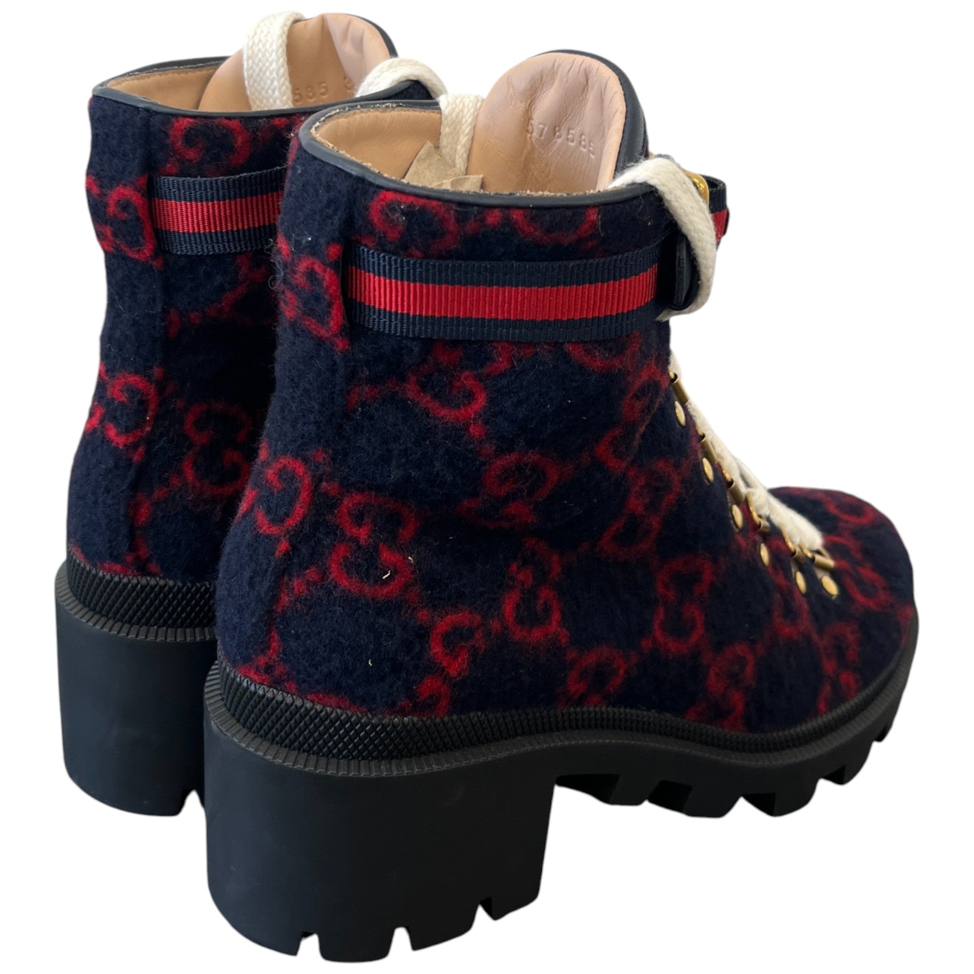 Women's Gg Lace-Up Boots Navy Size EU 38 / UK 5