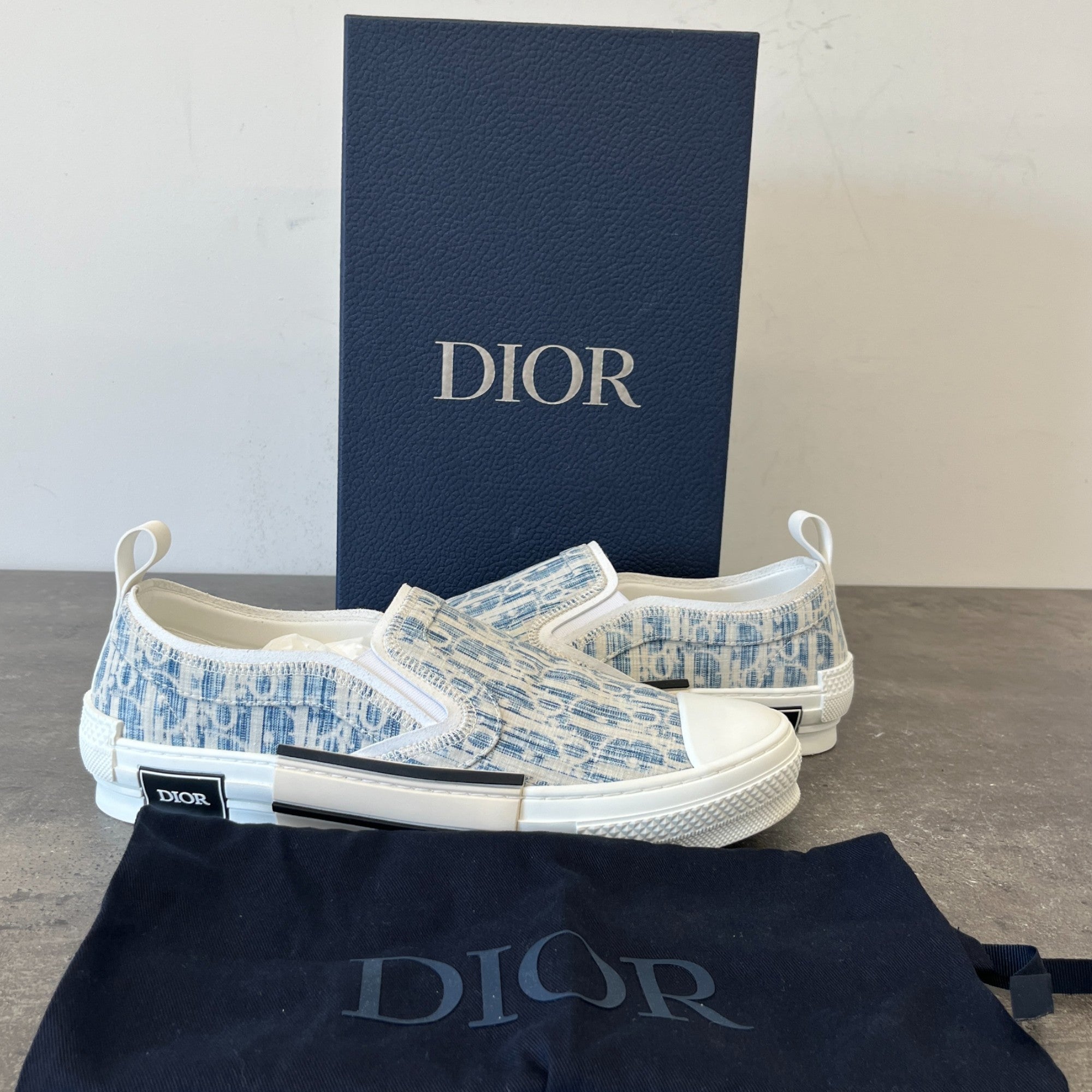 Men's B23 Oblique Slip On Low Trainers Blue Size EU 43 / UK 9