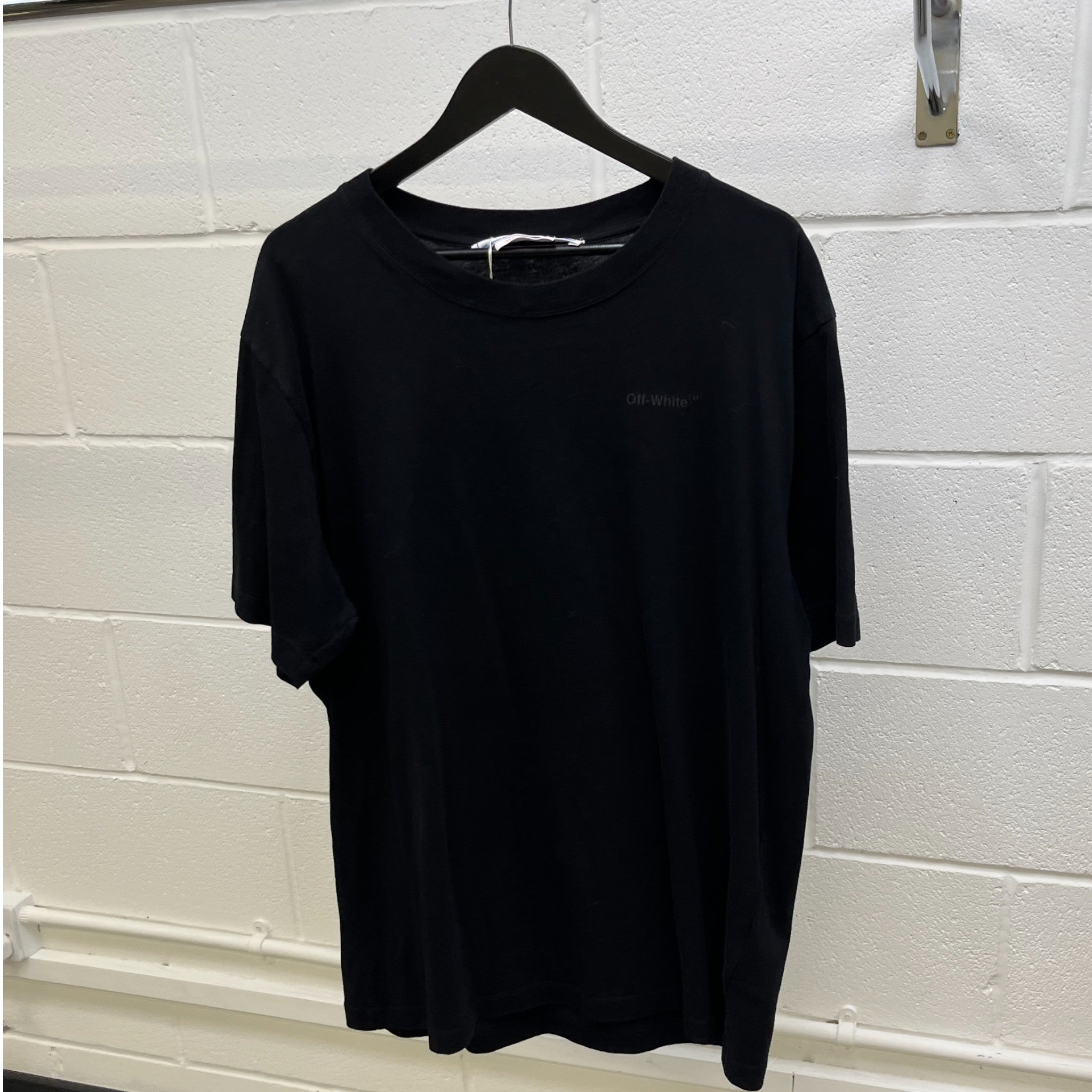 Men's Logo Print T-Shirt Black Size XXL