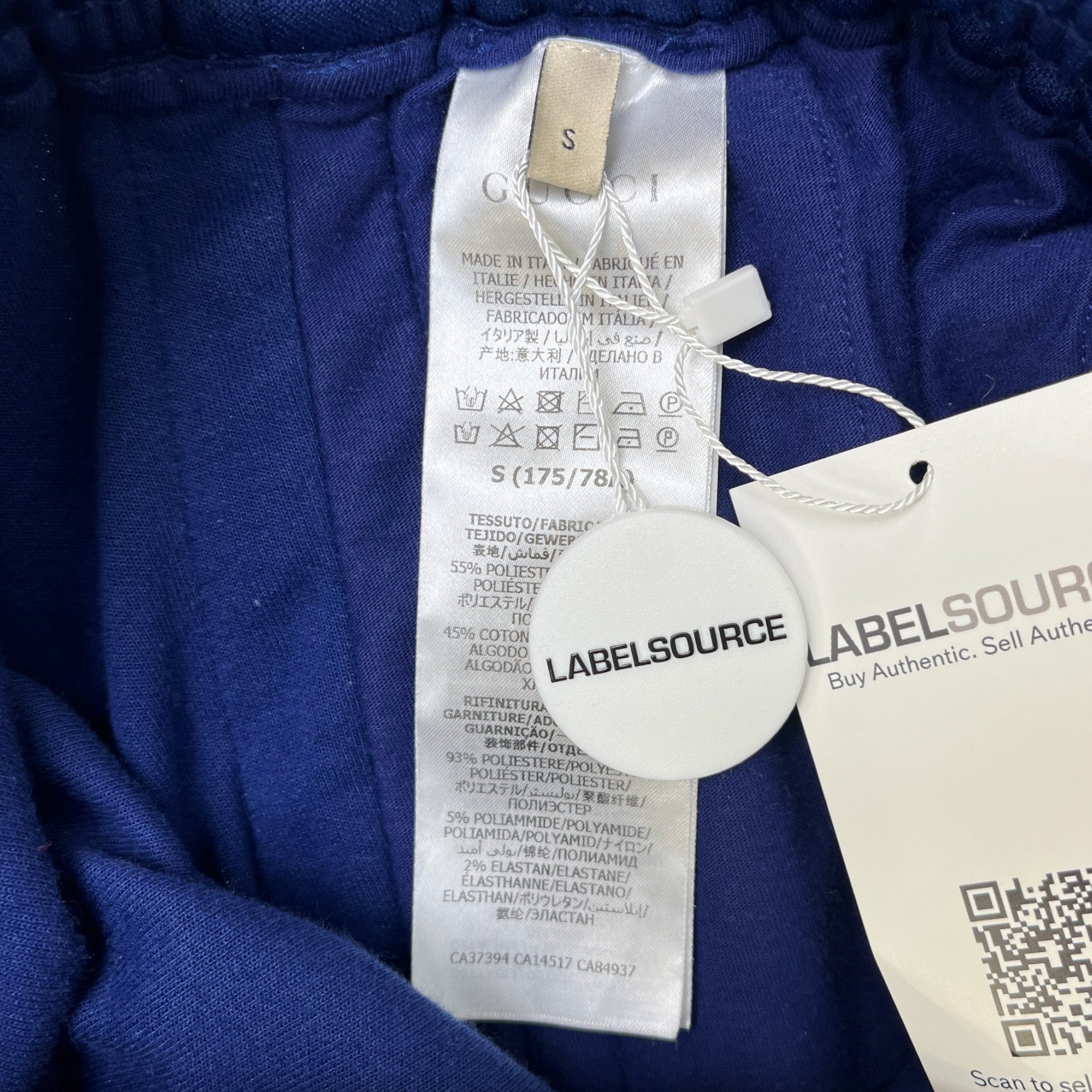 Men's Tape Logo Joggers Blue Size M