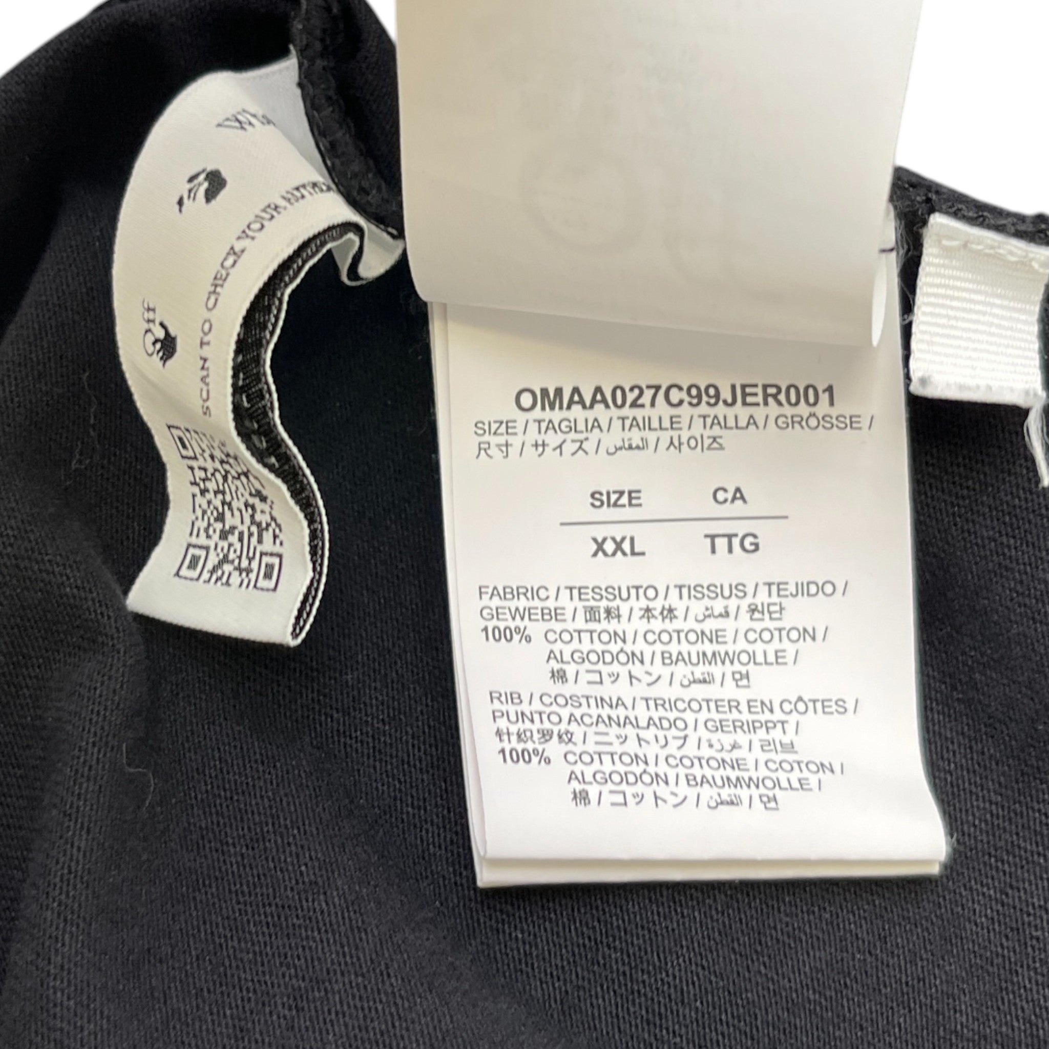 Men's Logo Print T-Shirt Black Size XXL