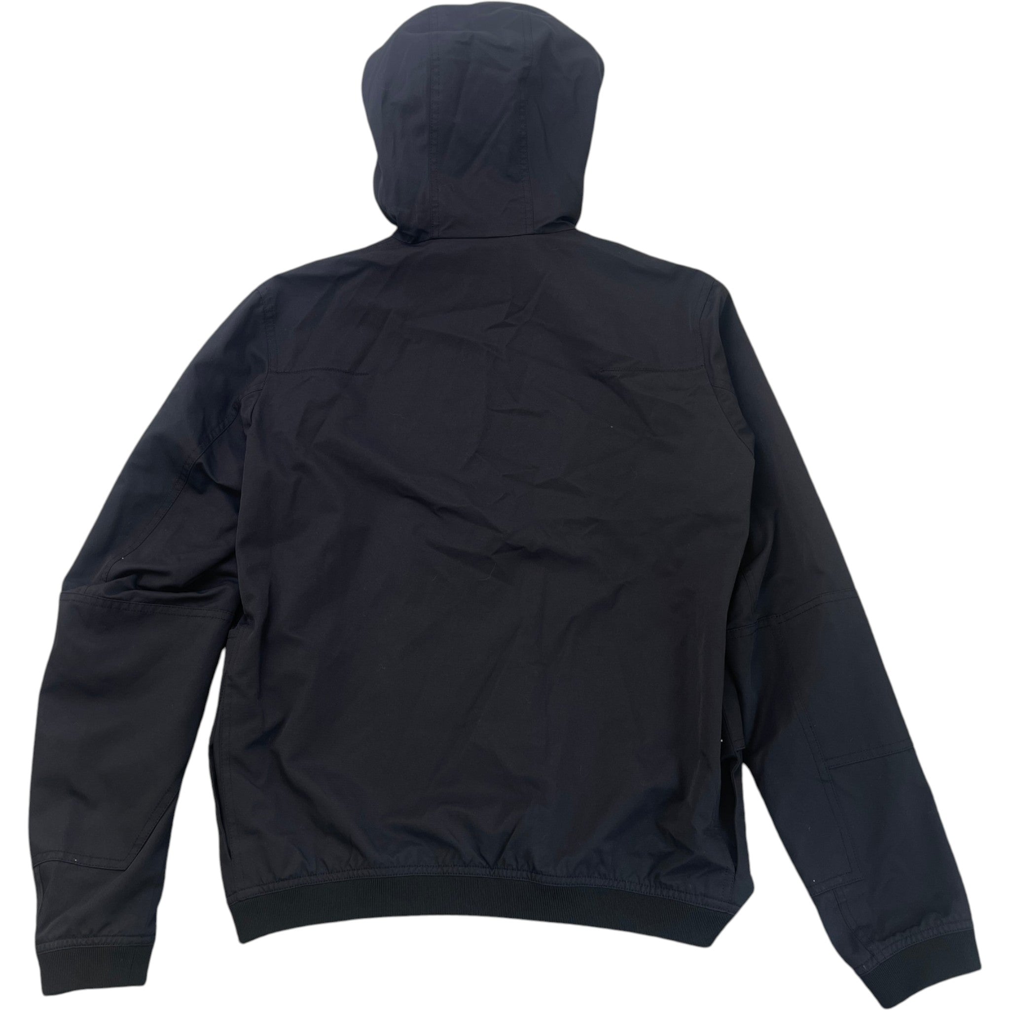 Men's Zipped Hooded Parka Jacket Black Size IT 48 / M