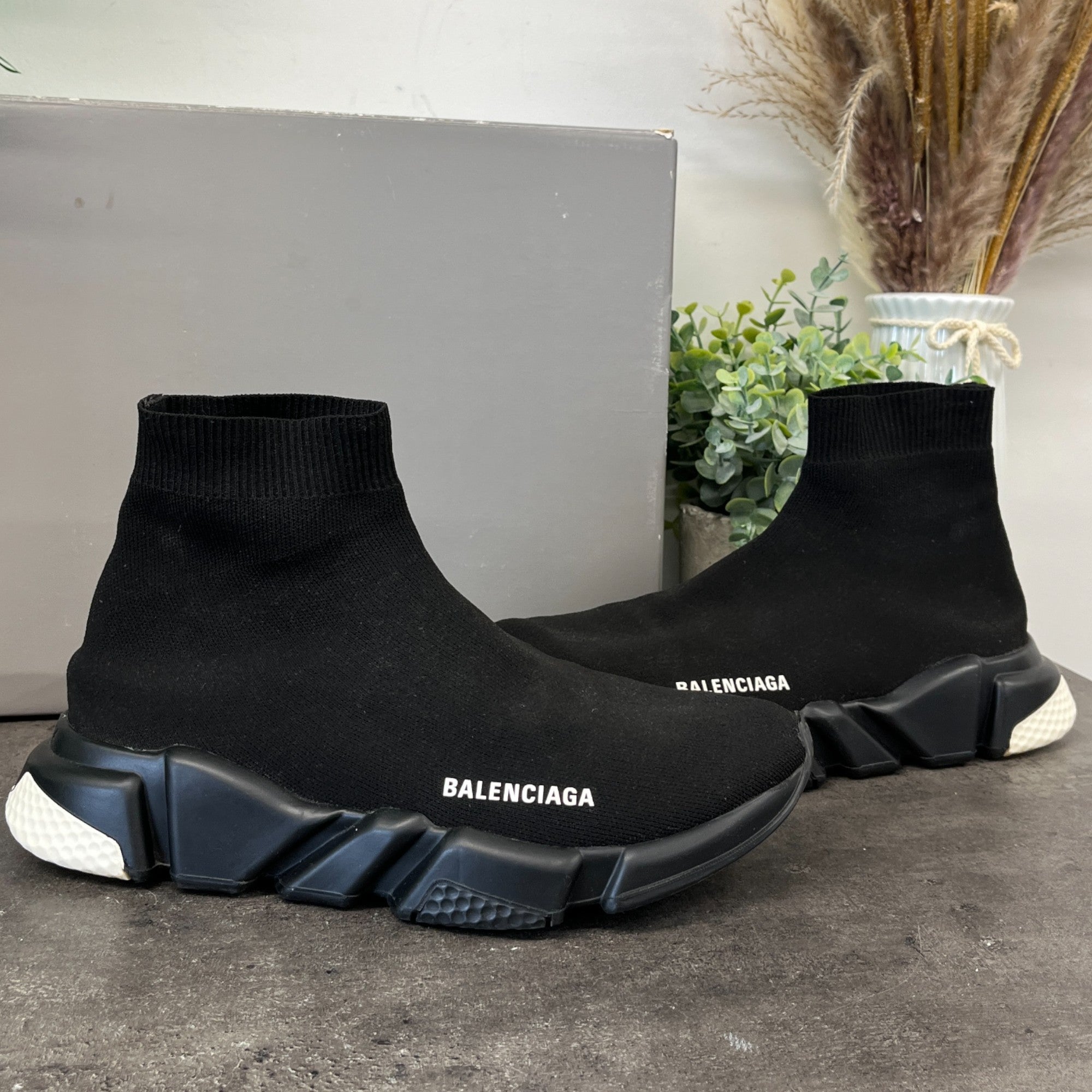 Men's Speed Sock High Trainers Black Size EU 40 / UK 6