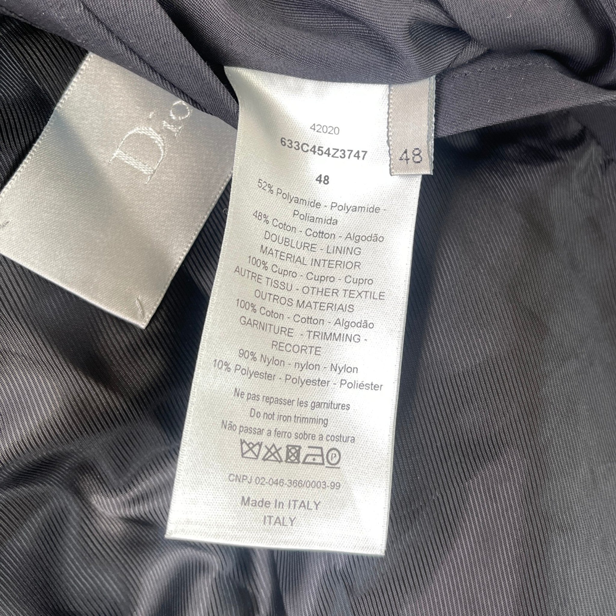 Men's Zipped Hooded Parka Jacket Black Size IT 48 / M