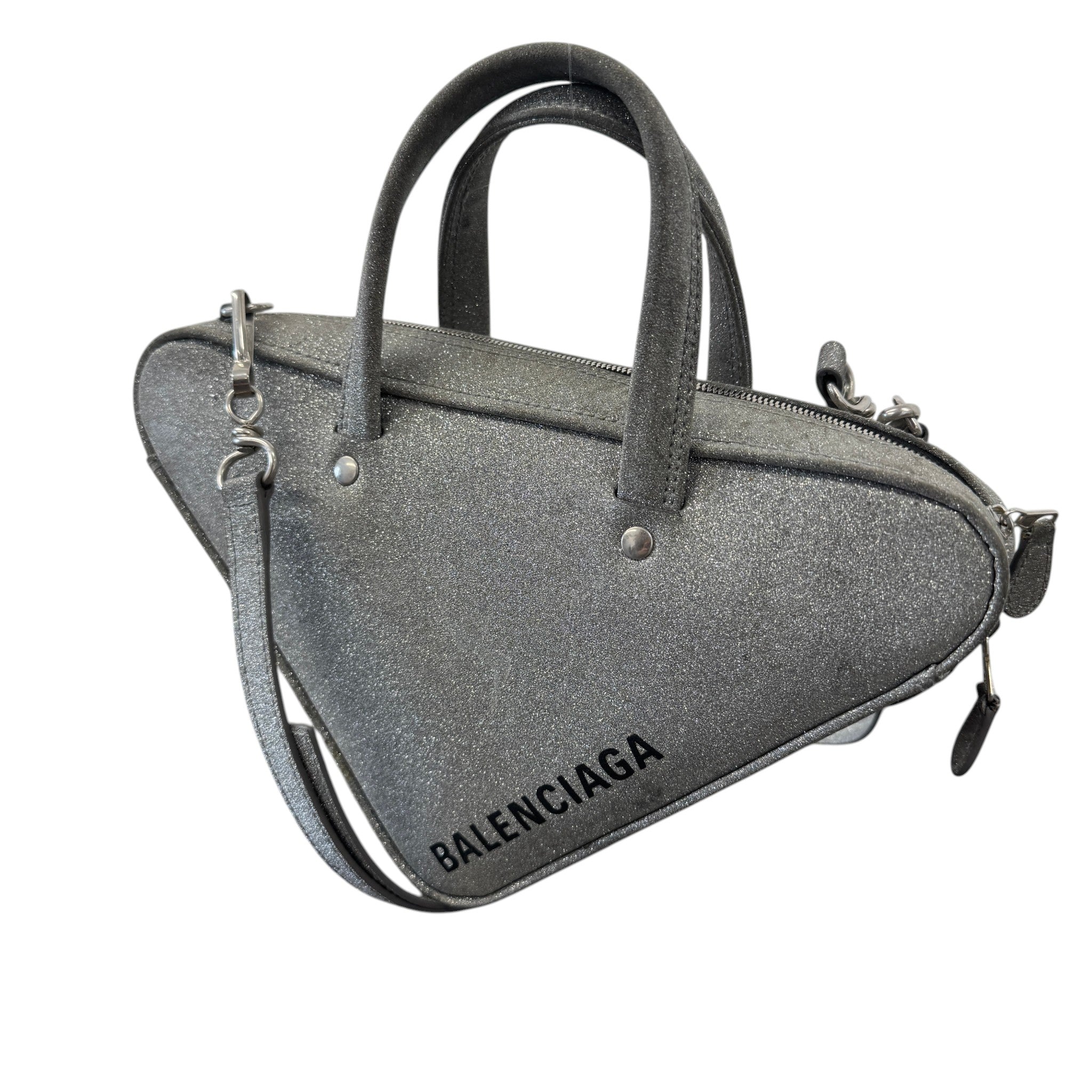 Women's Glitter Triangle Duffle Xs Bag Silver