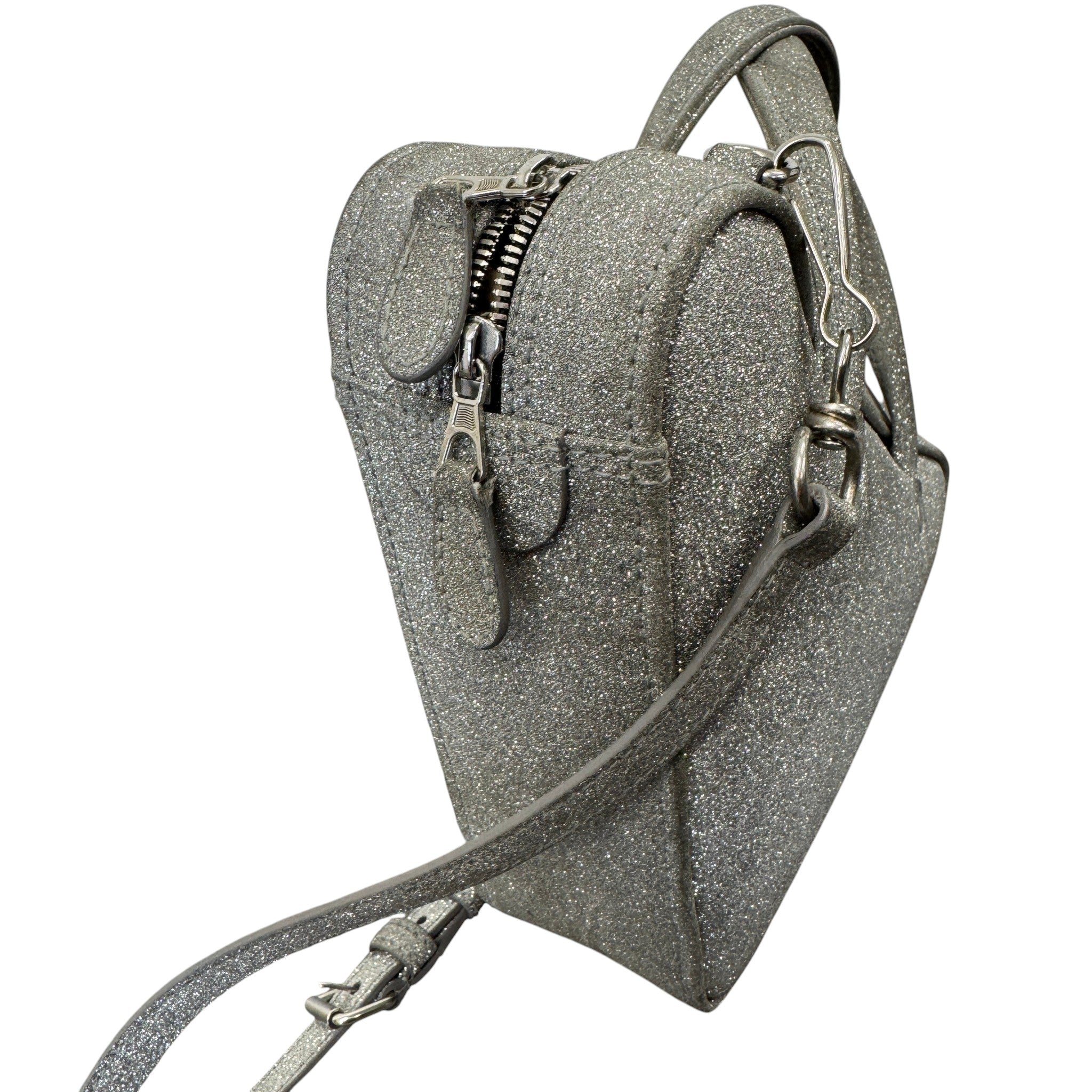 Women's Glitter Triangle Duffle Xs Bag Silver