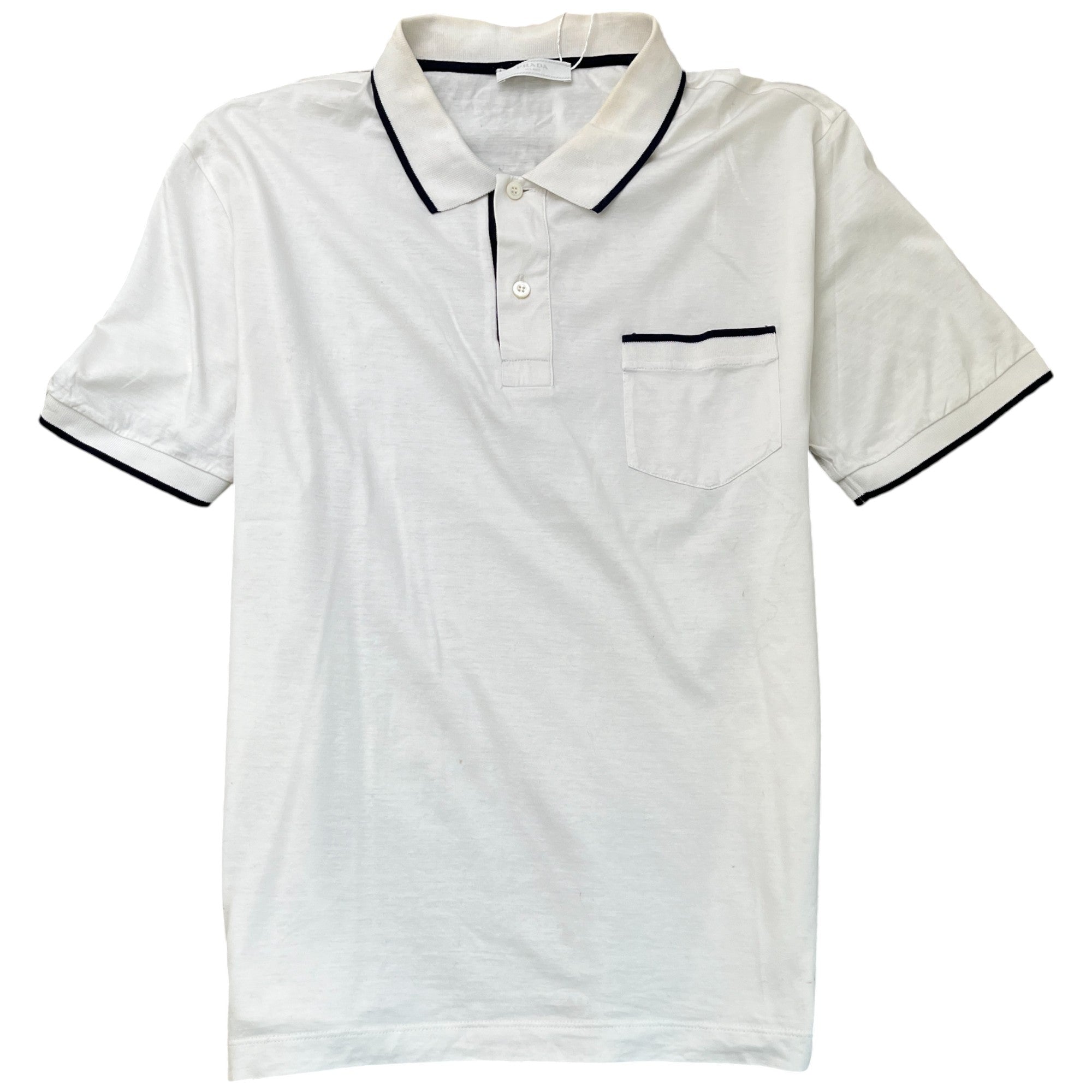 Men's Pocket Logo Polo Shirt White Size XL