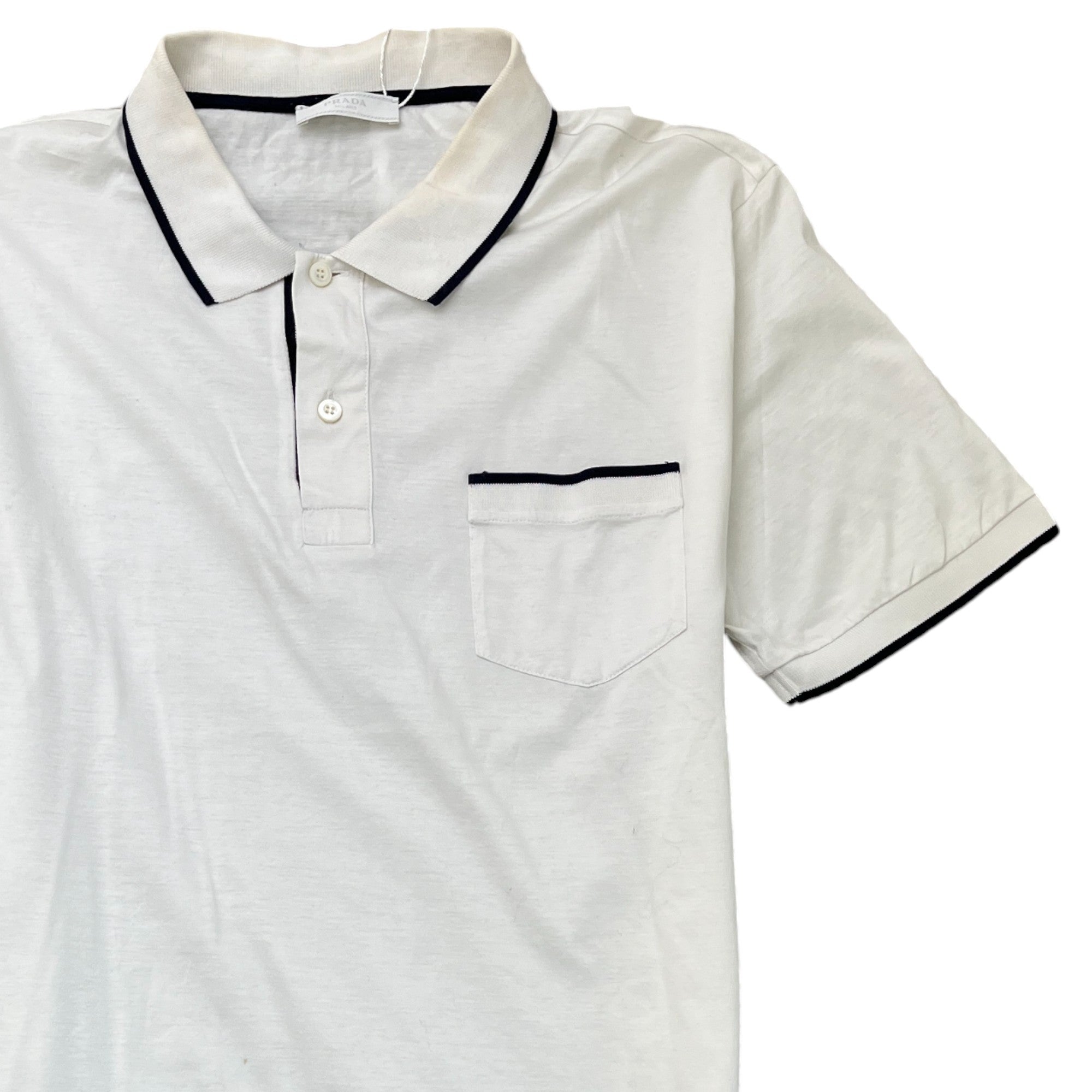 Men's Pocket Logo Polo Shirt White Size XL