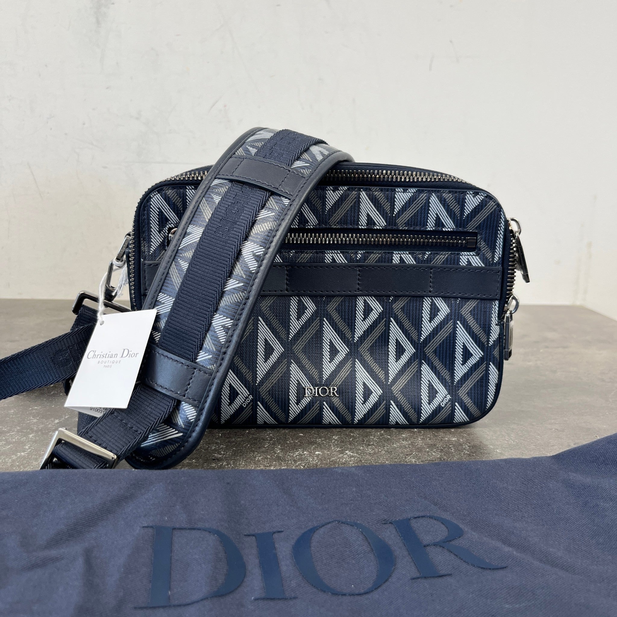 Men's Safari Messenger Bag Navy