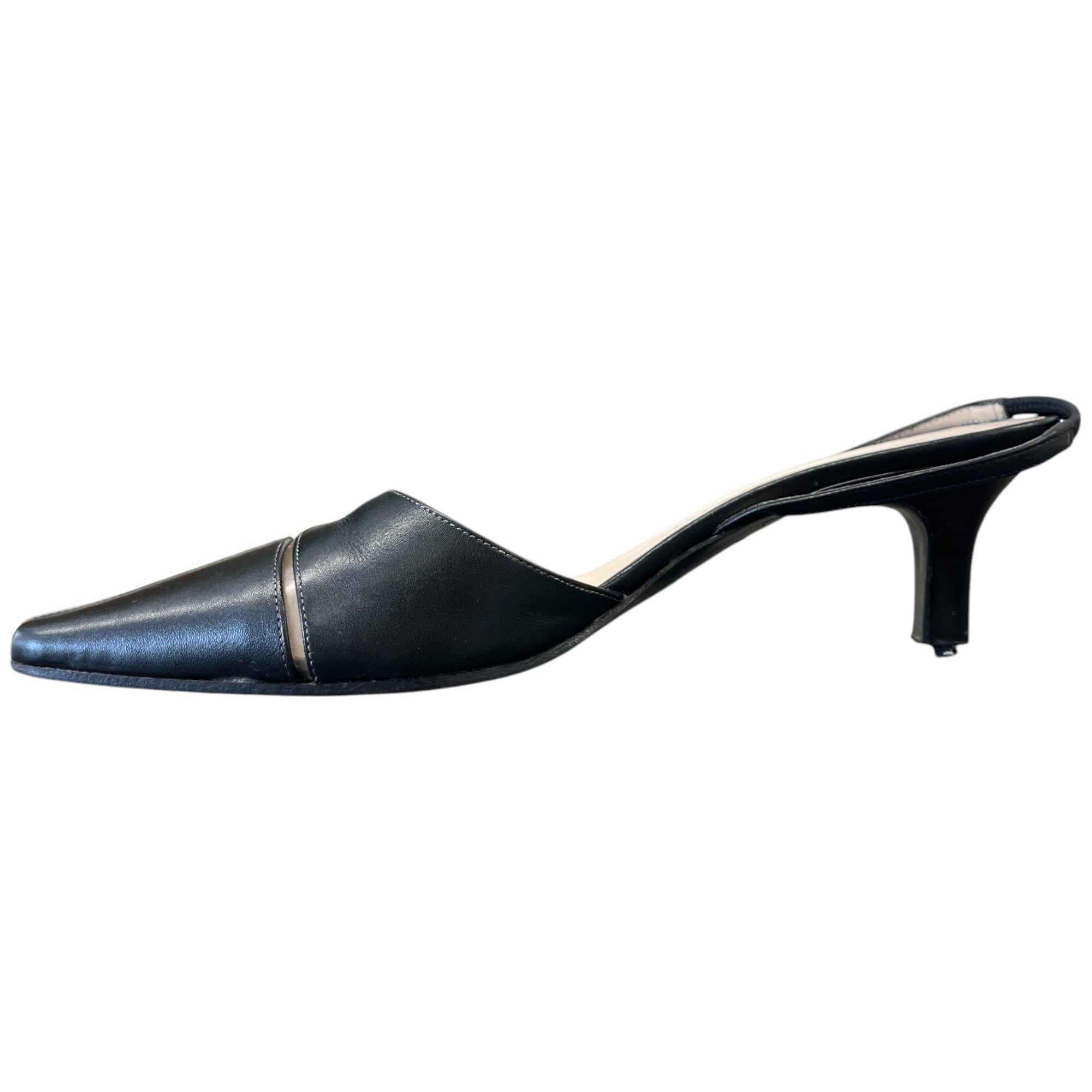 Women's Two Tone Slingback Mules Black Size EU 36.5 / UK 3.5