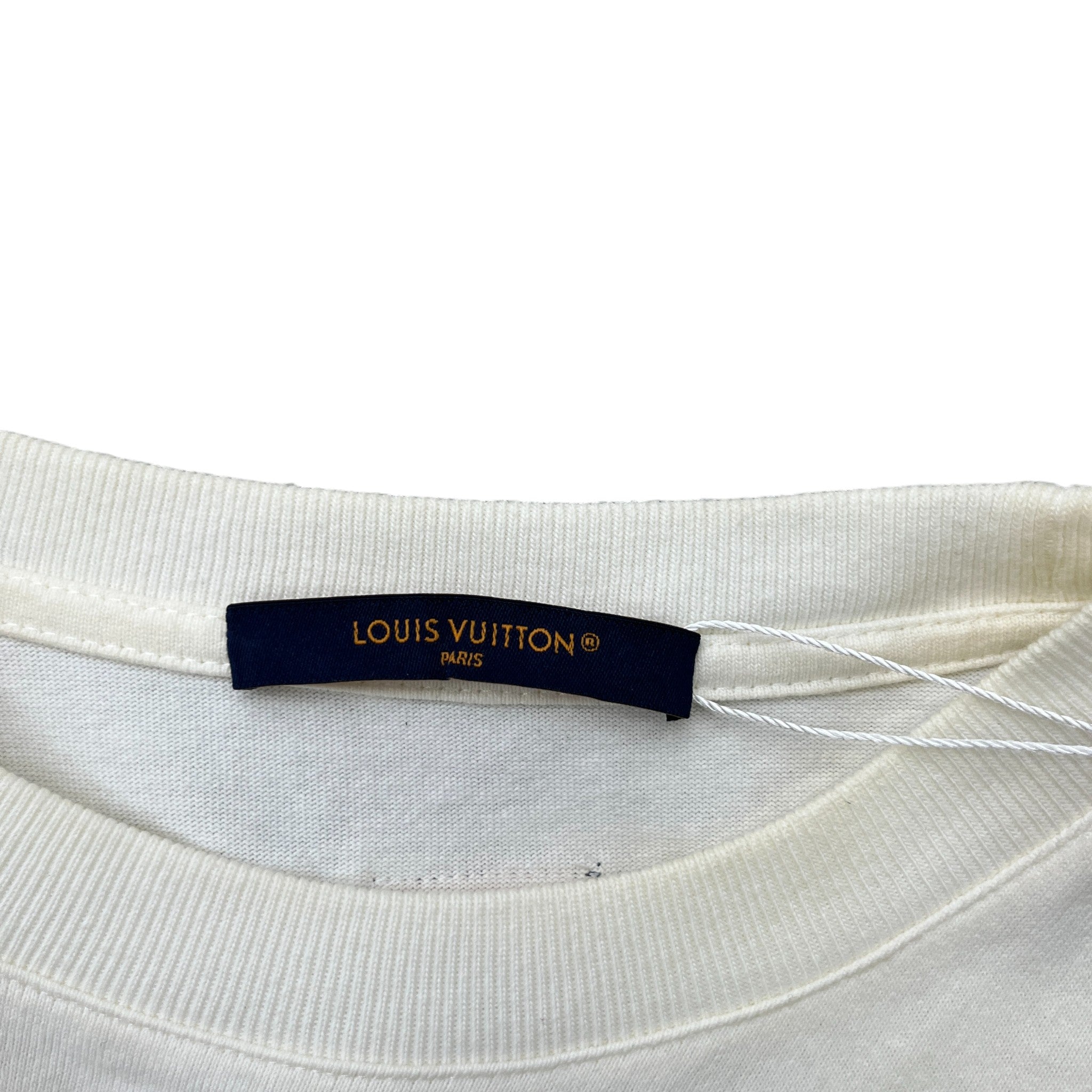 Men's Embroidered Logo T-Shirt White Size M