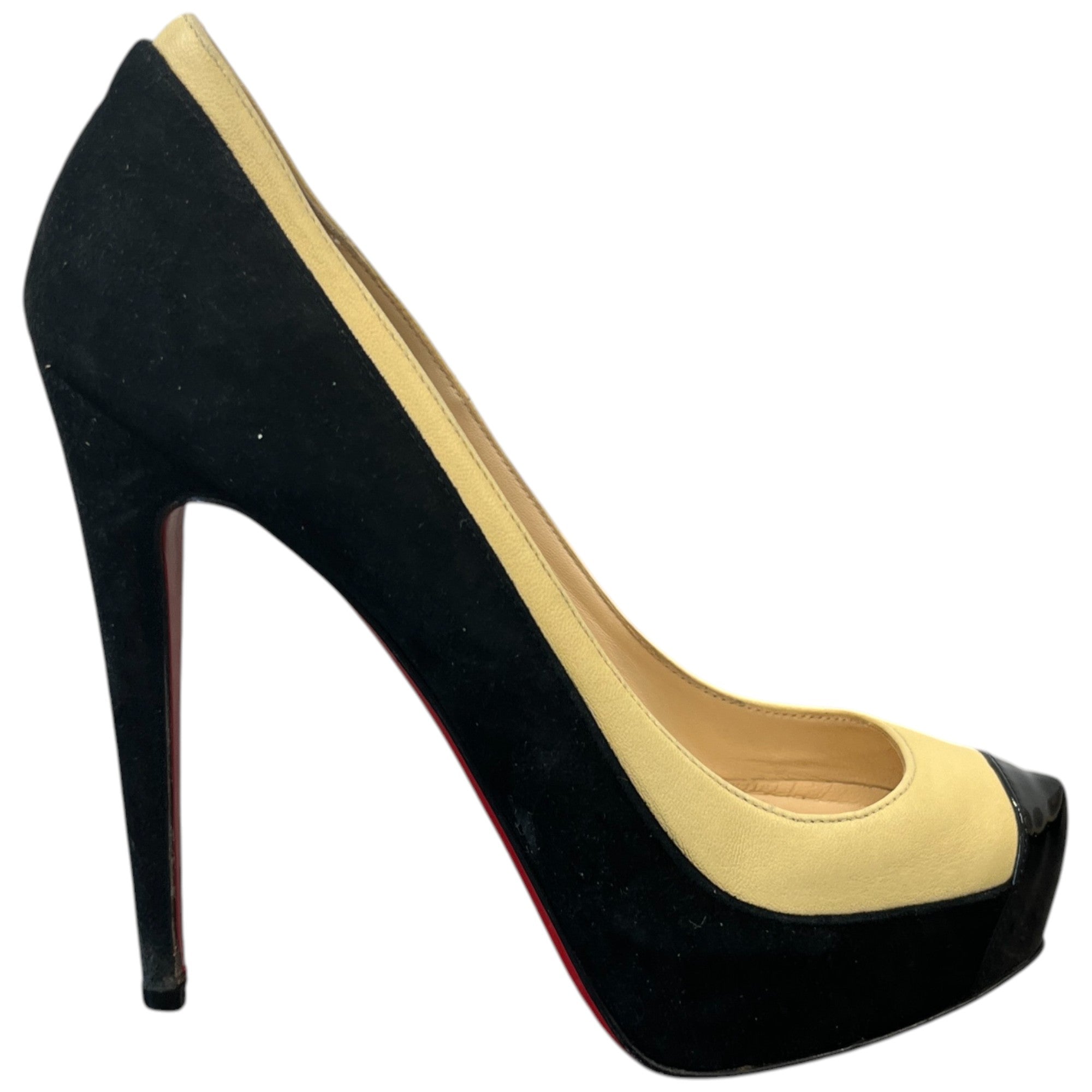 Women's Two Tone Heels Beige Size EU 38 / UK 5