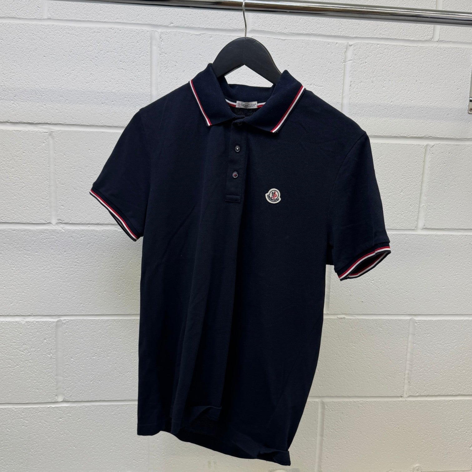 Men's Maglia Polo Shirt Navy Size L