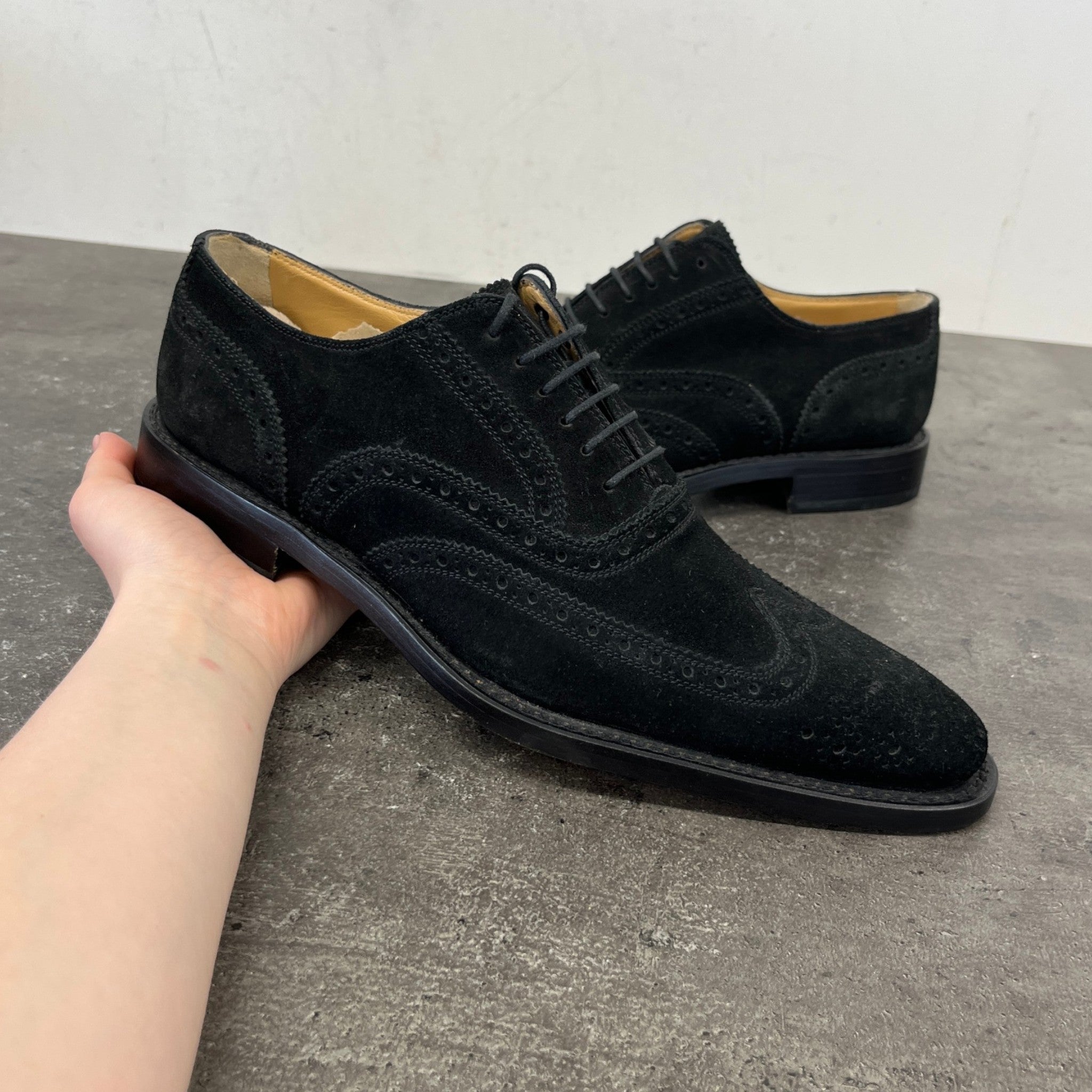 Men's Derby Loafers Black Size EU 40.5 / UK 6.5